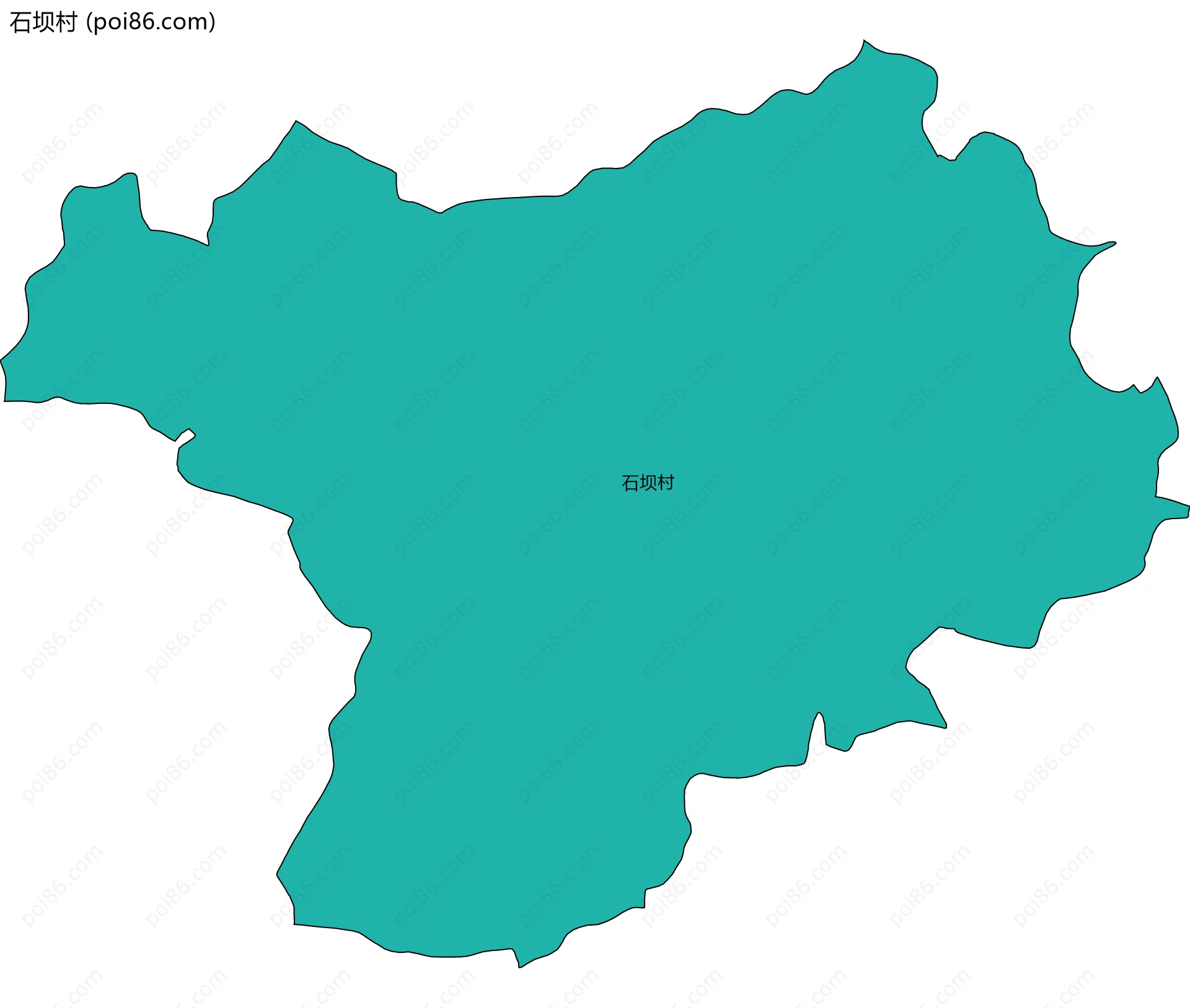 石坝村边界地图