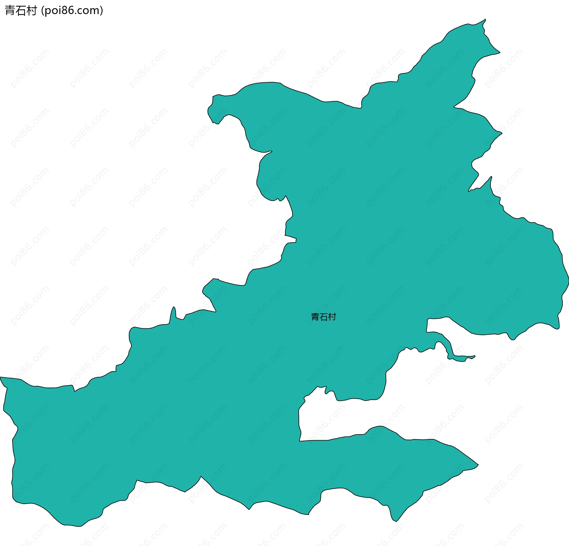青石村边界地图