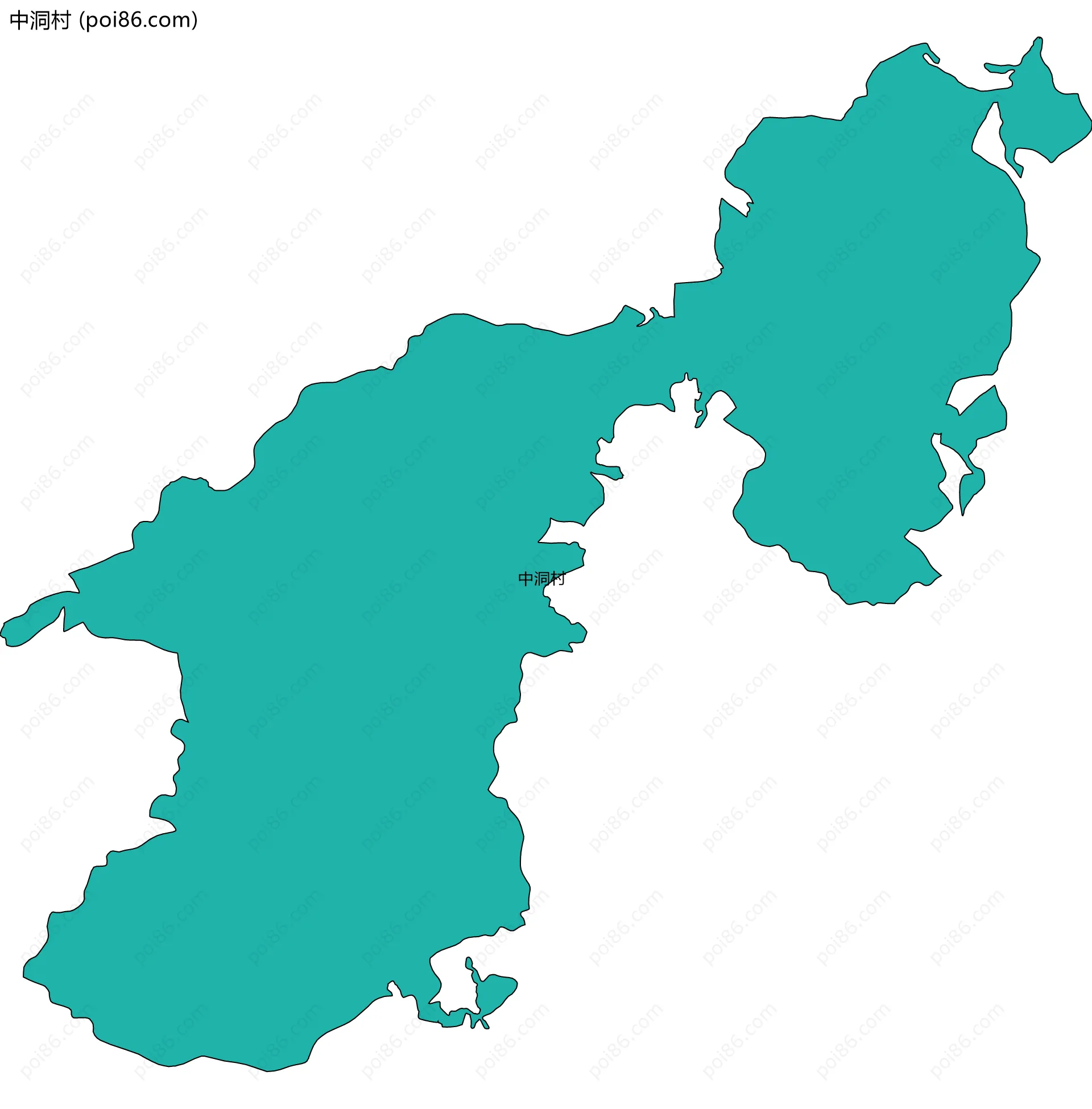 中洞村边界地图