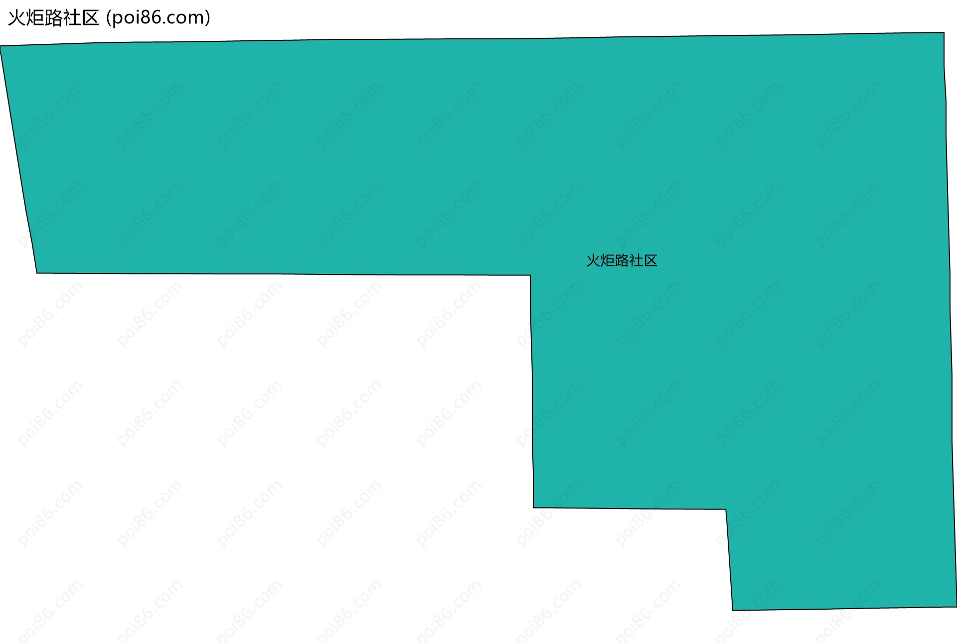 火炬路社区边界地图