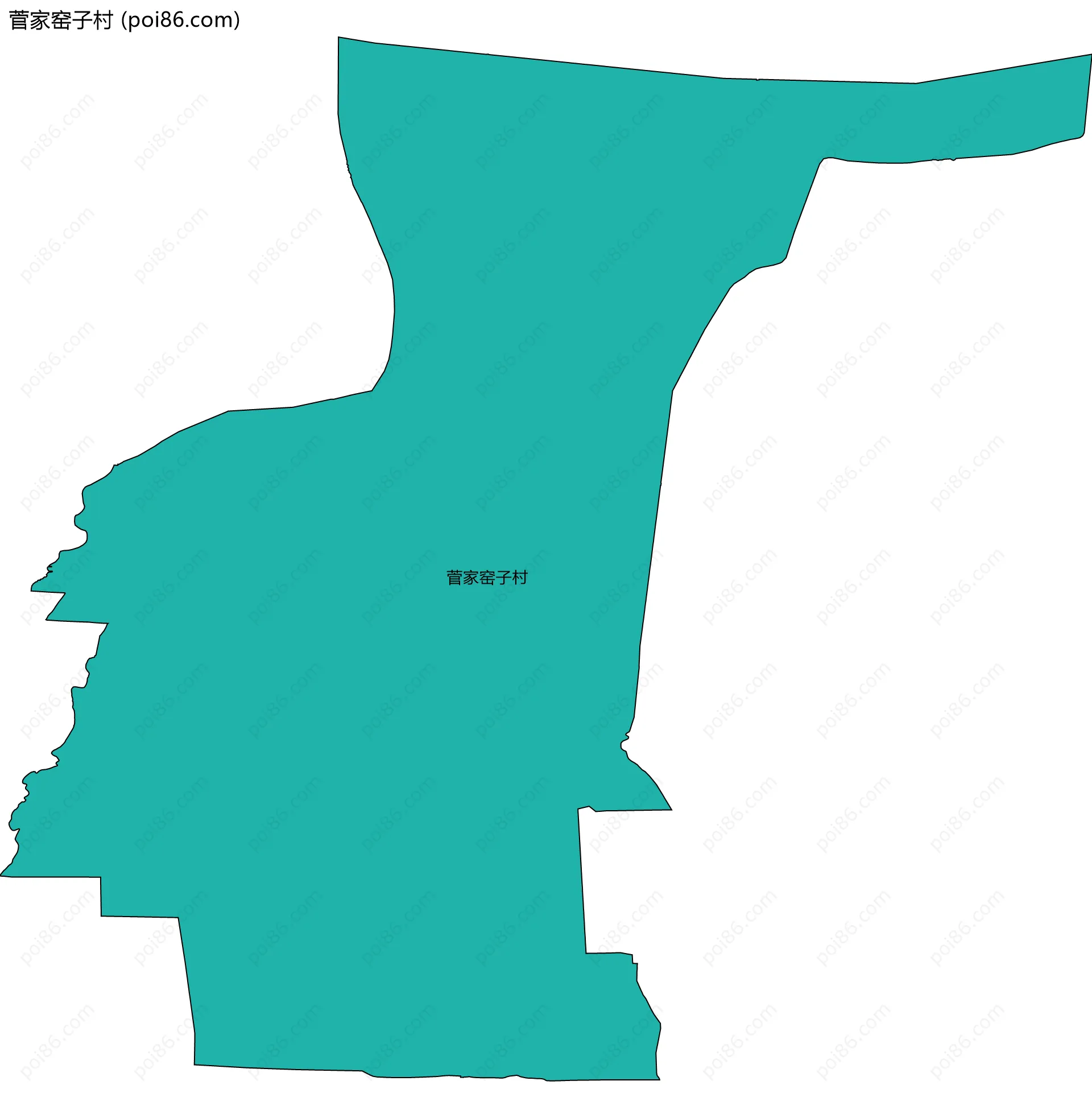 菅家窑子村边界地图