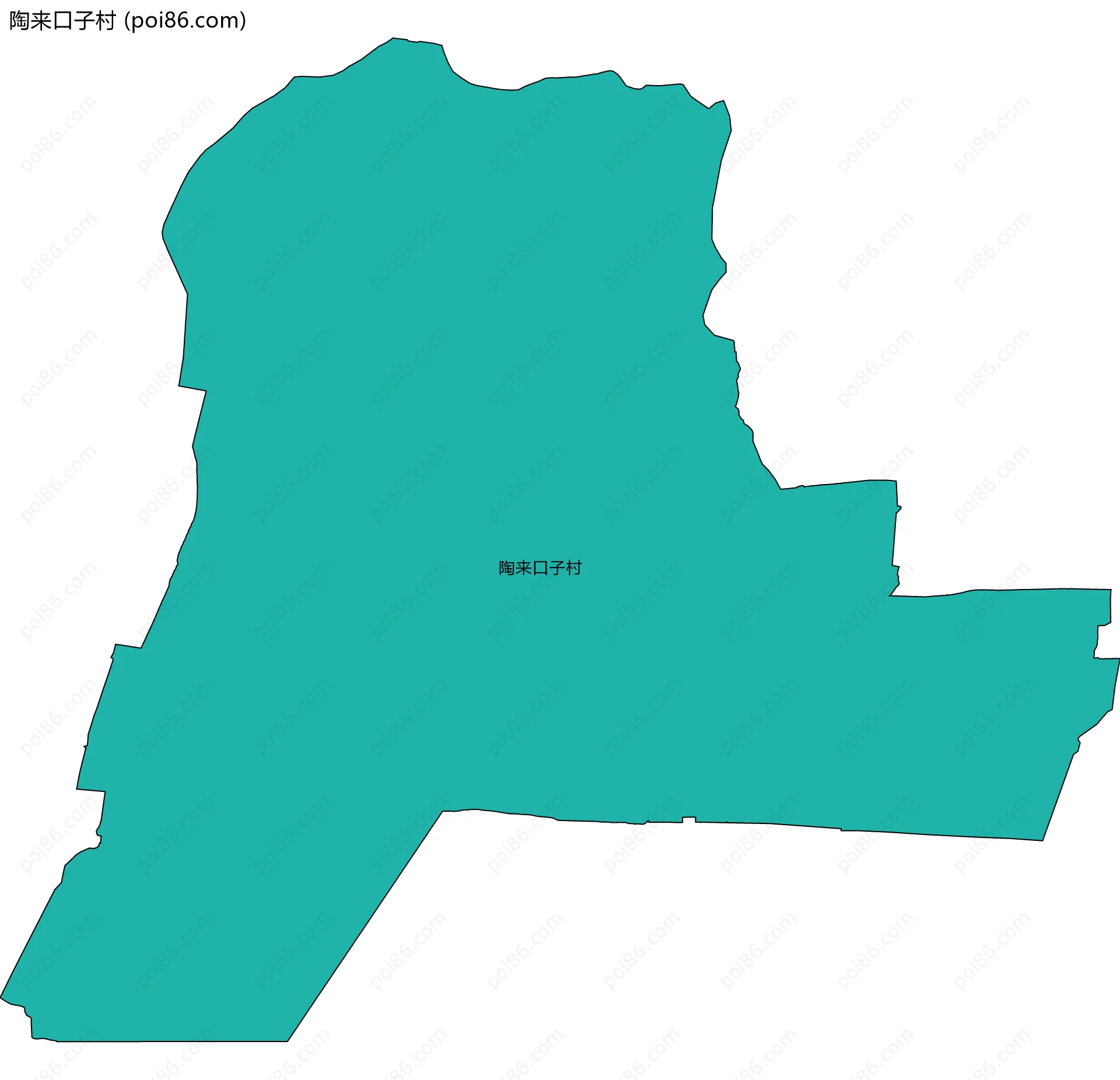 陶来口子村边界地图