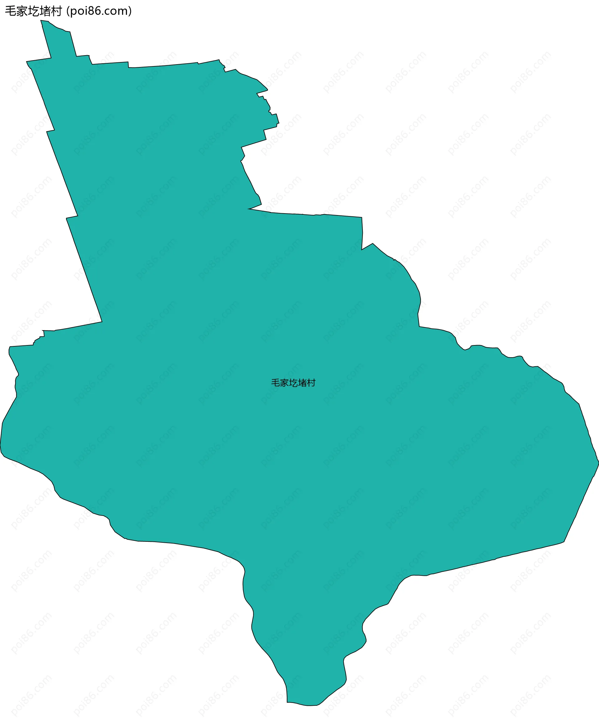 毛家圪堵村边界地图