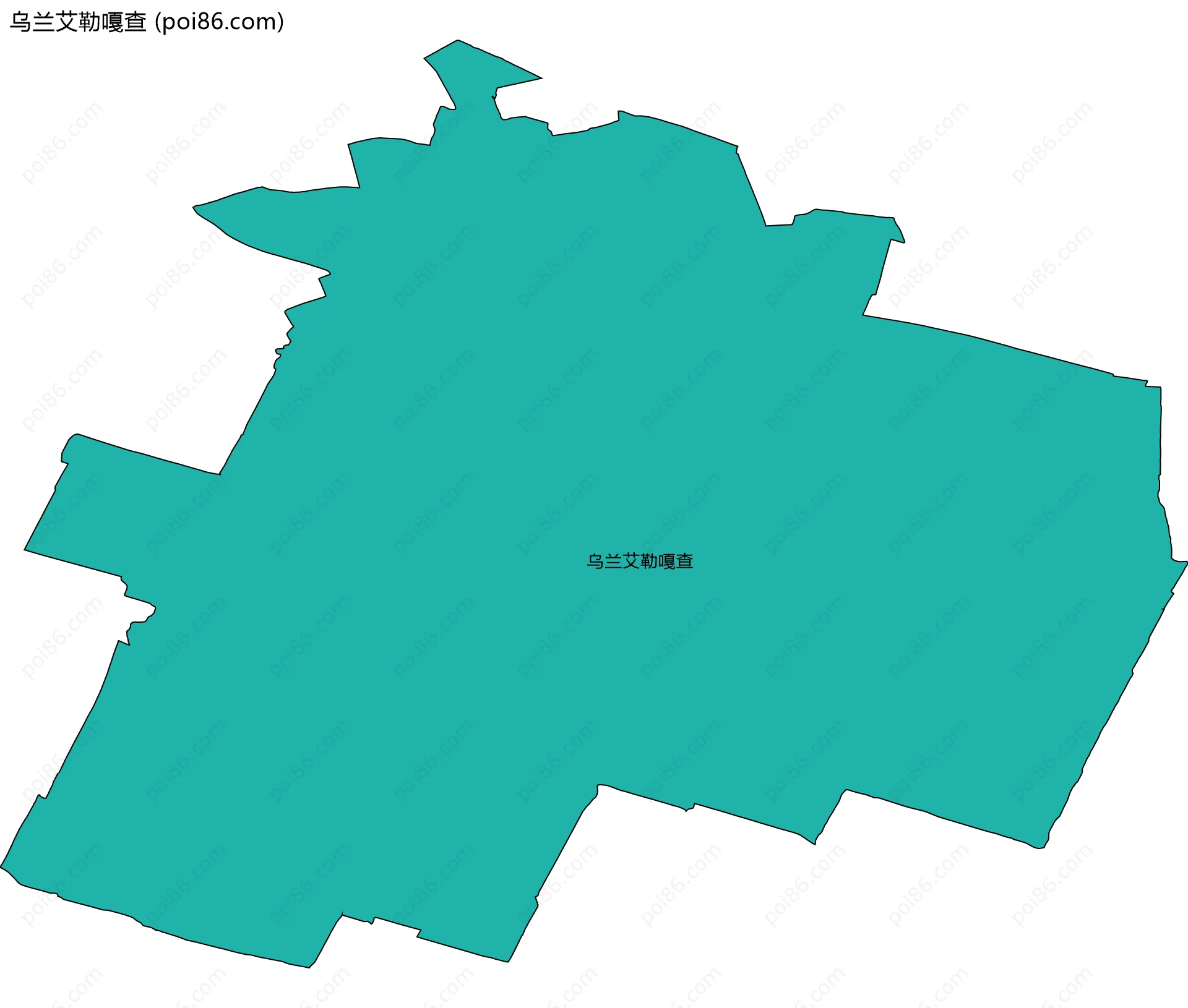 乌兰艾勒嘎查边界地图