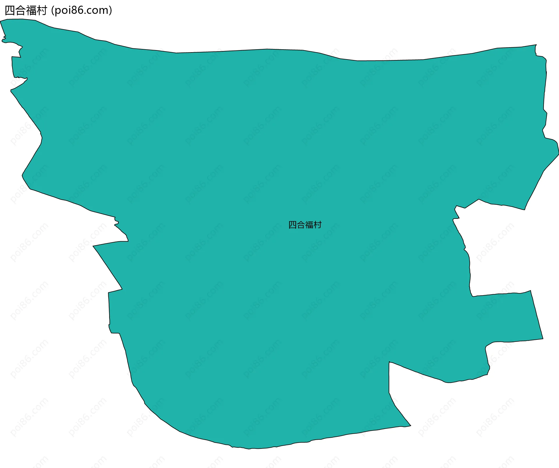 四合福村边界地图