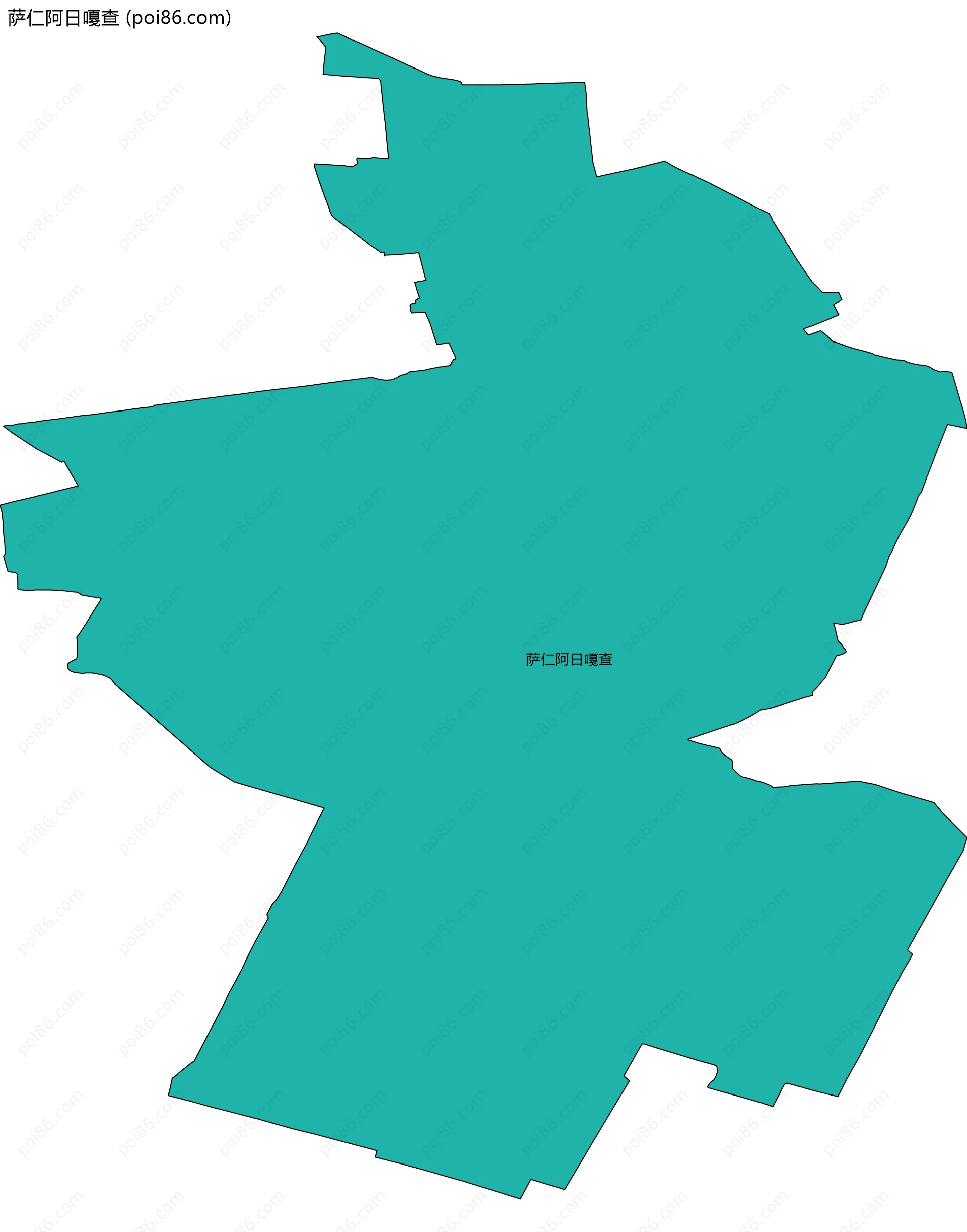 萨仁阿日嘎查边界地图