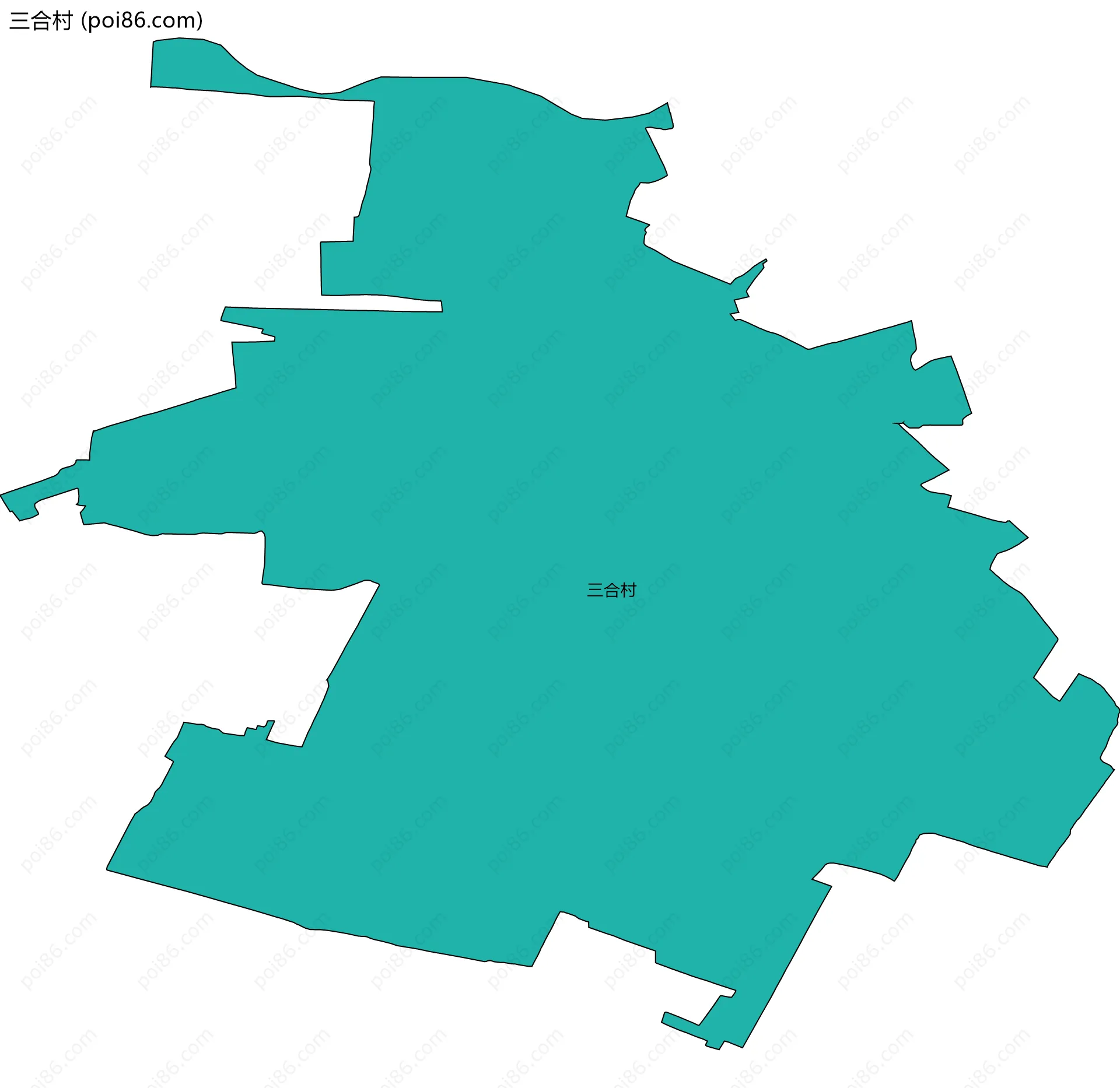 三合村边界地图