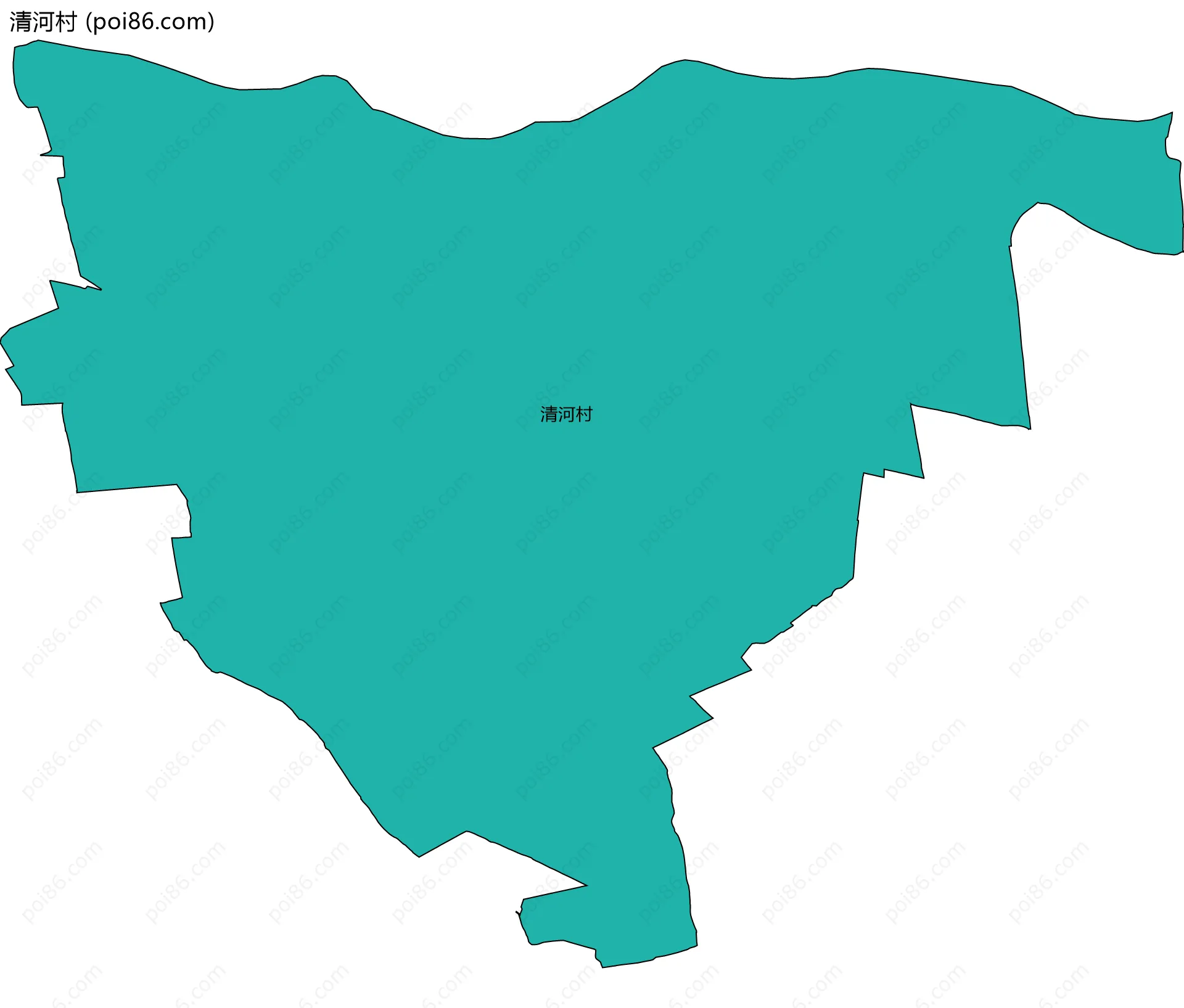 清河村边界地图