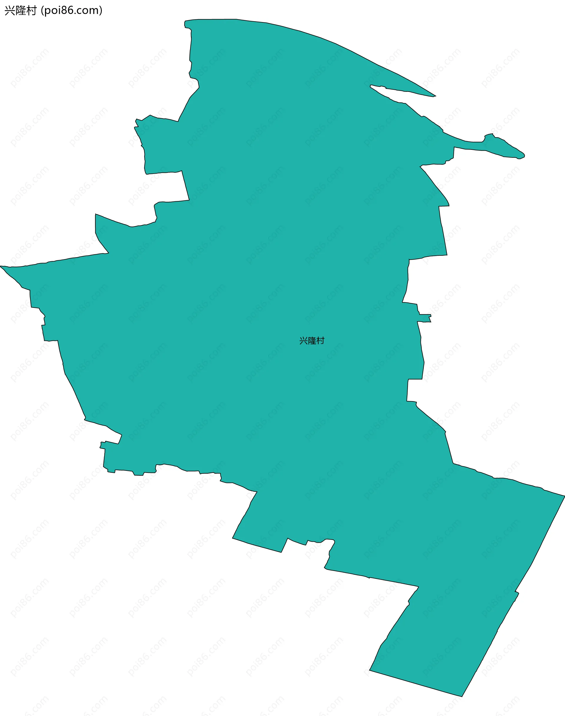 兴隆村边界地图