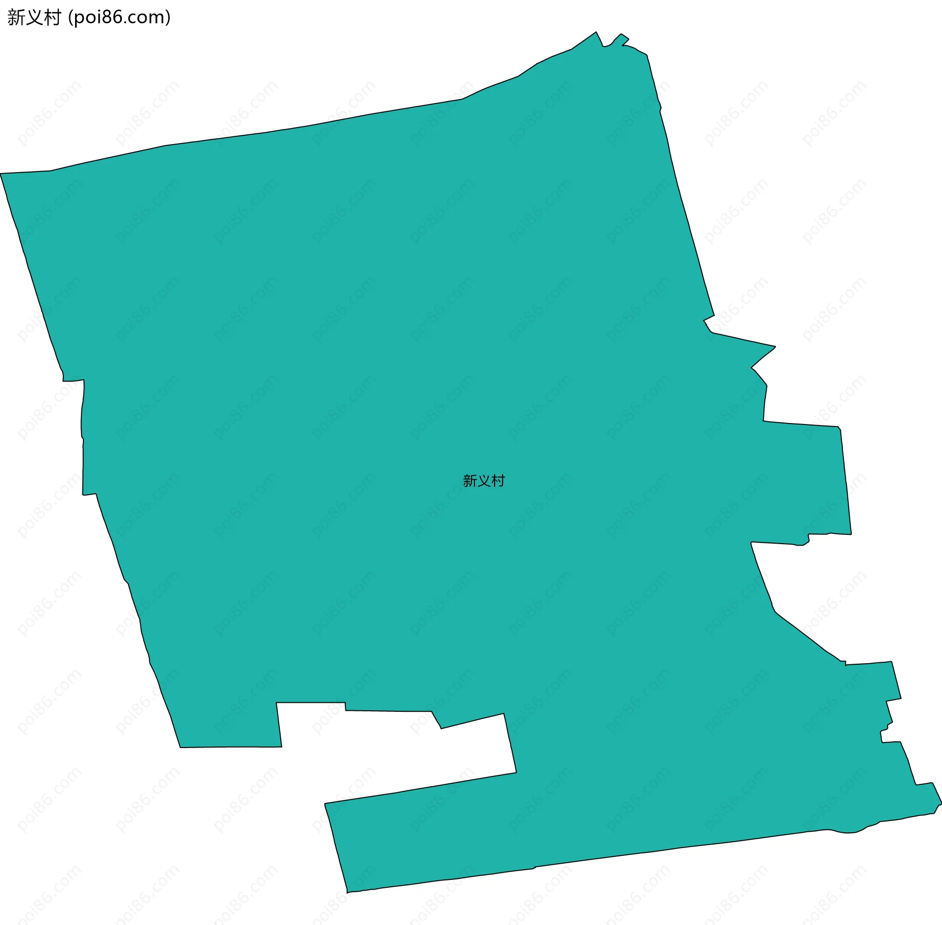 新义村边界地图