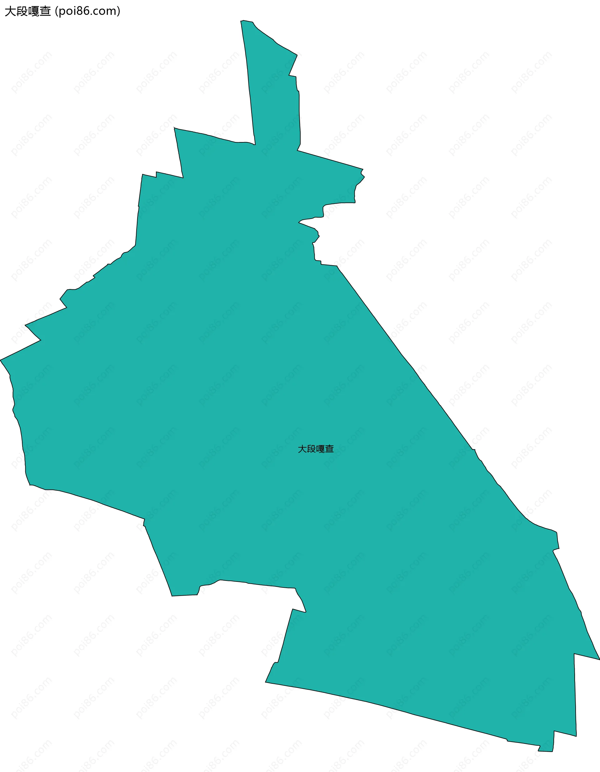 大段嘎查边界地图