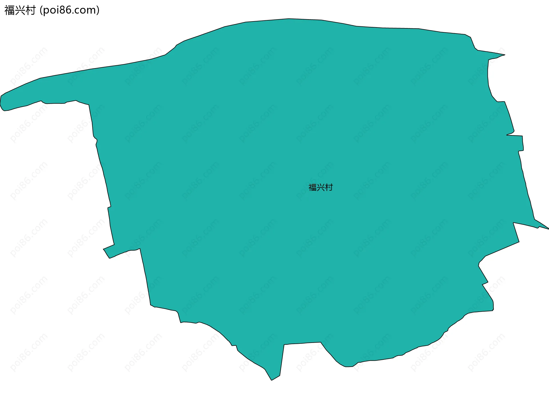 福兴村边界地图