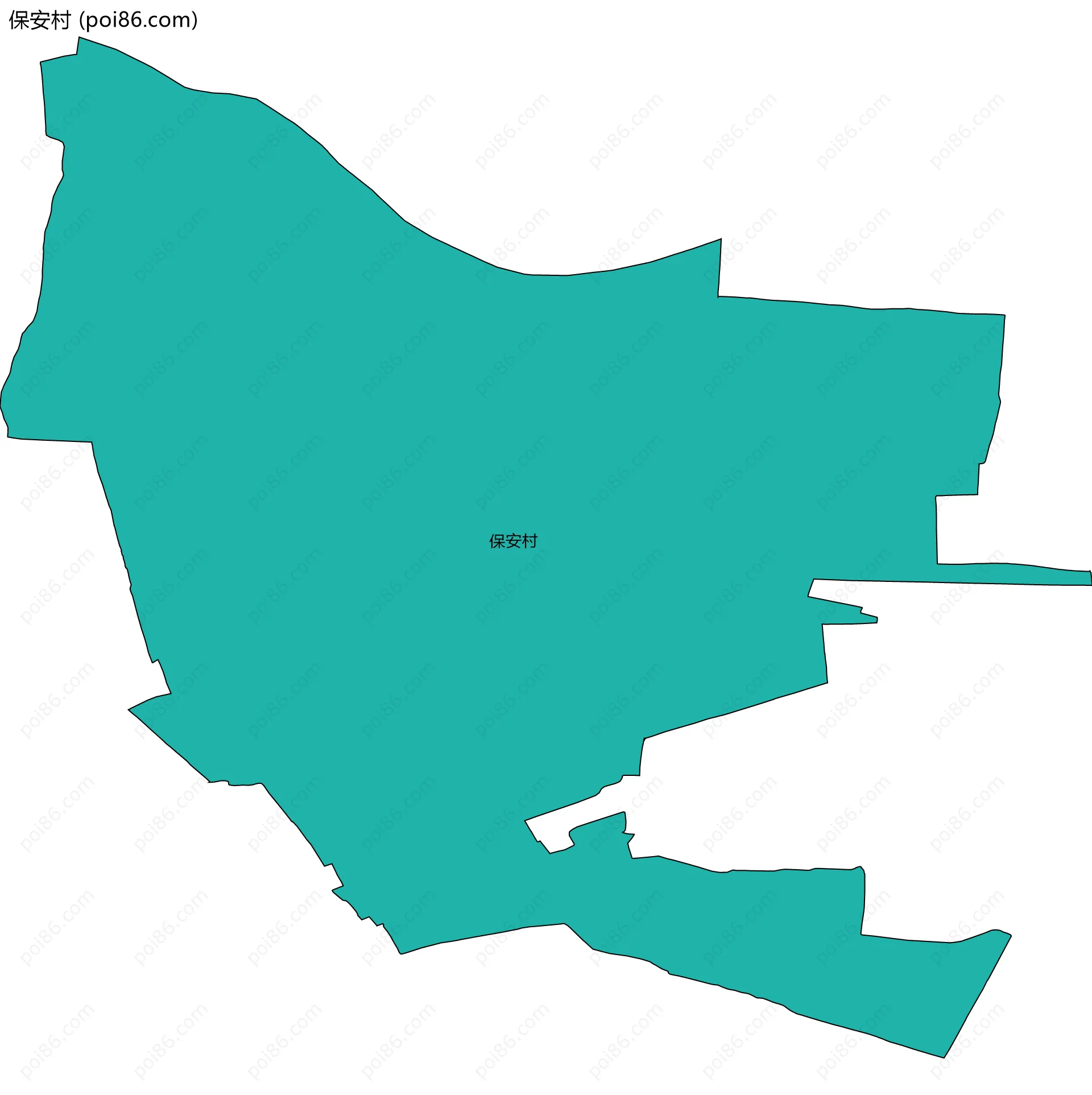 保安村边界地图