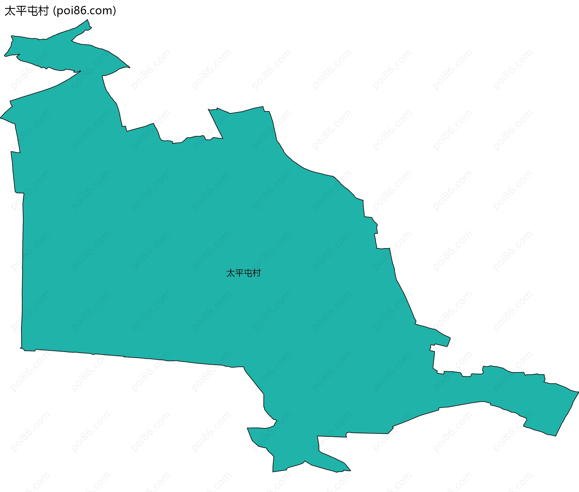 太平屯村边界地图