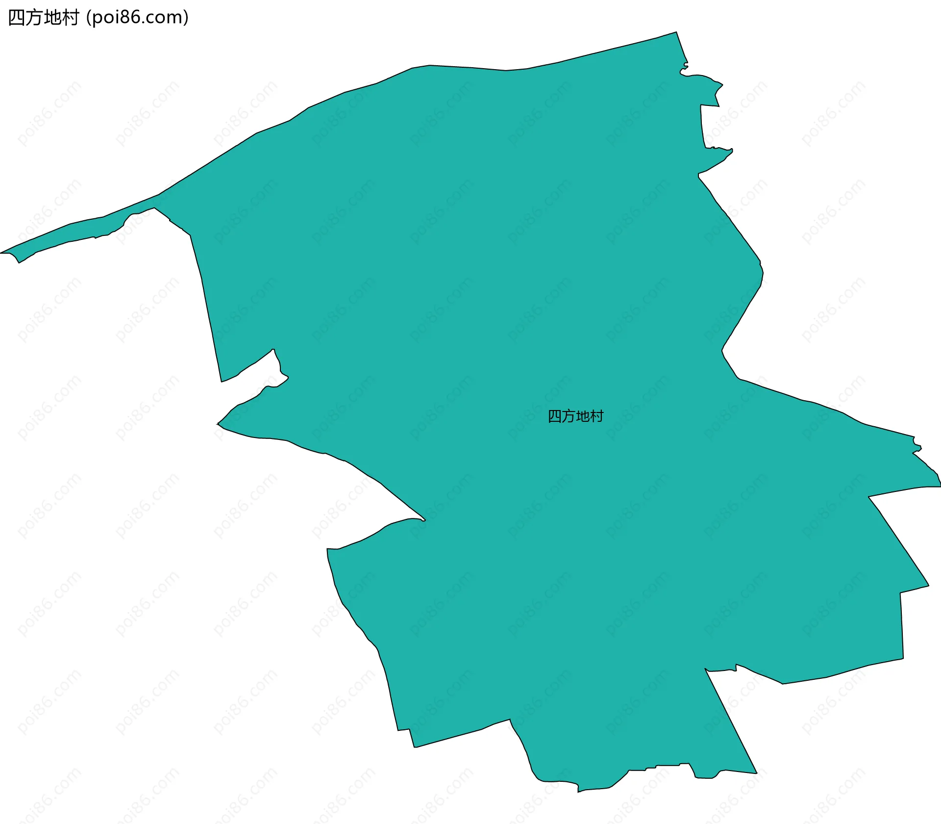 四方地村边界地图