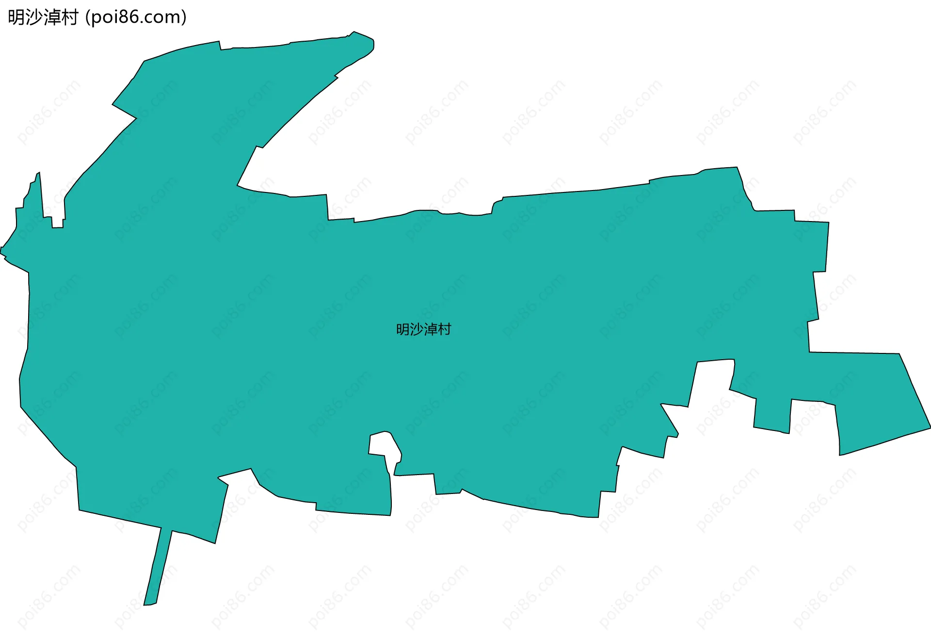 明沙淖村边界地图