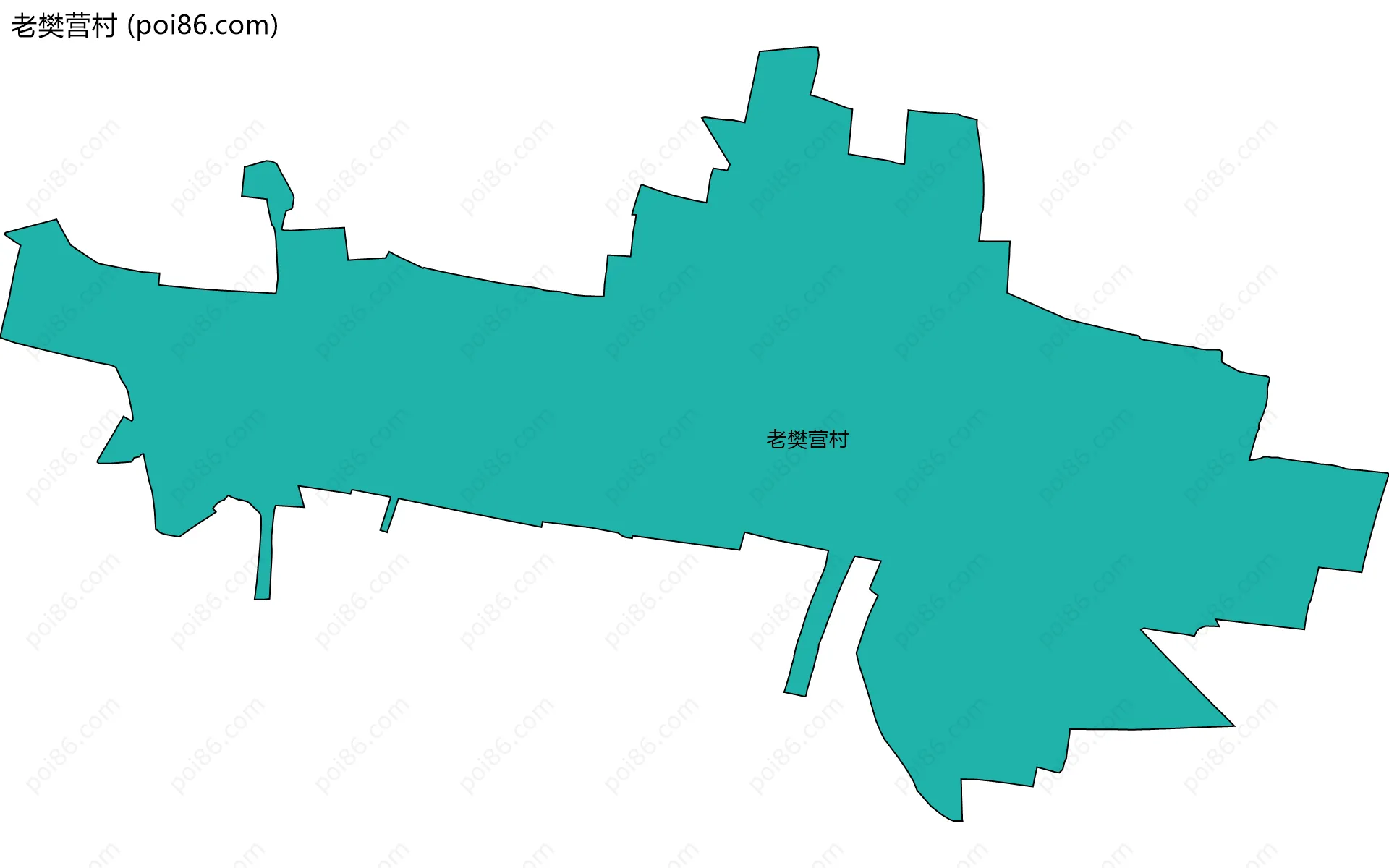 老樊营村边界地图