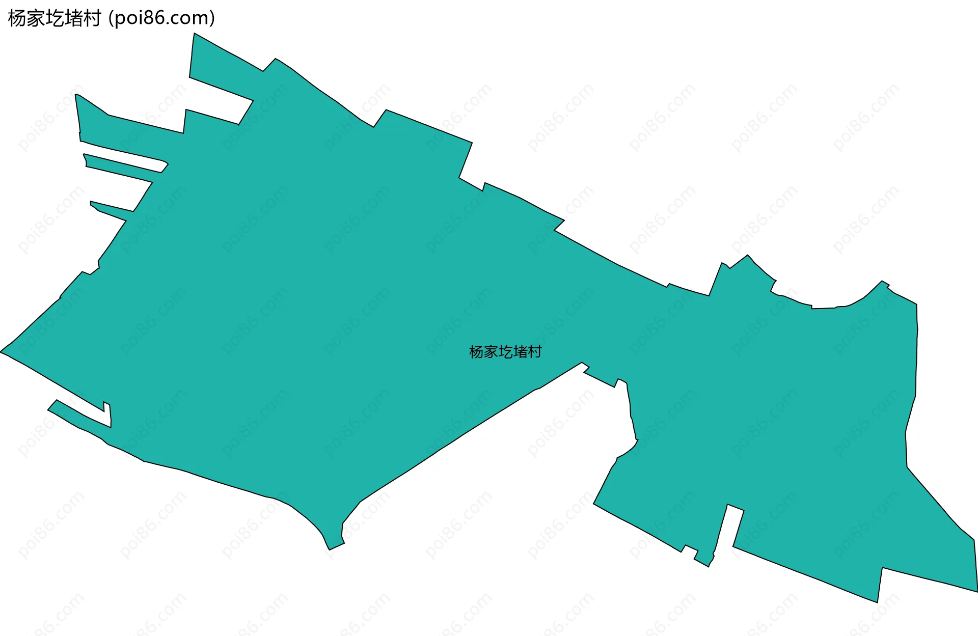 杨家圪堵村边界地图