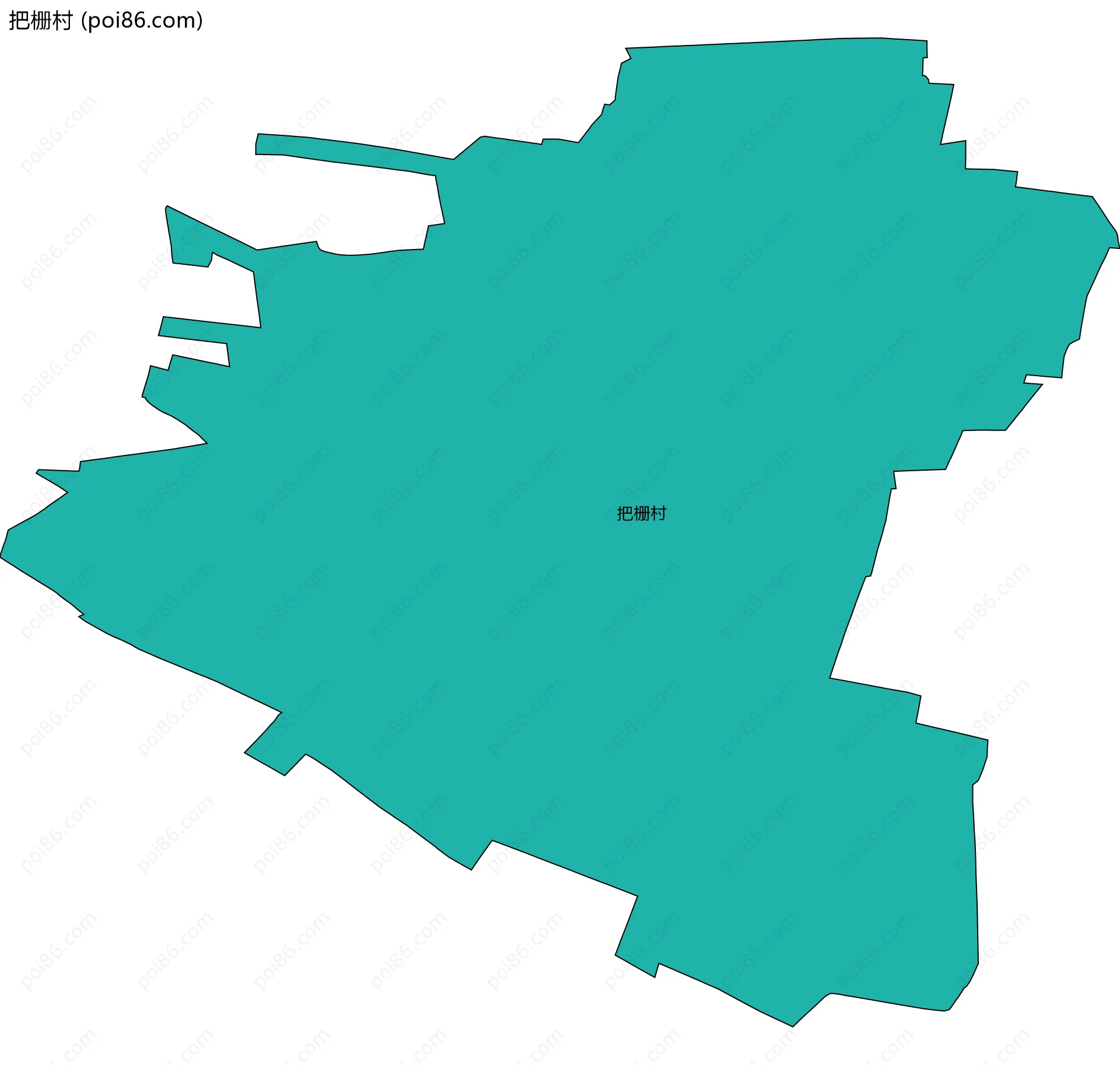 把栅村边界地图