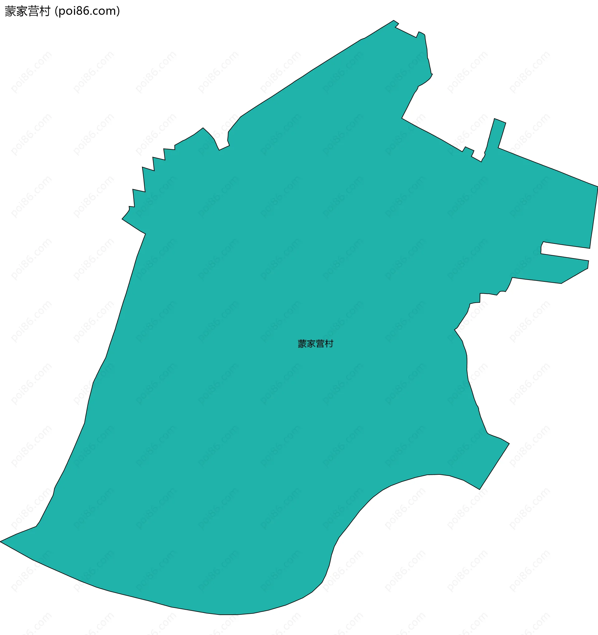 蒙家营村边界地图