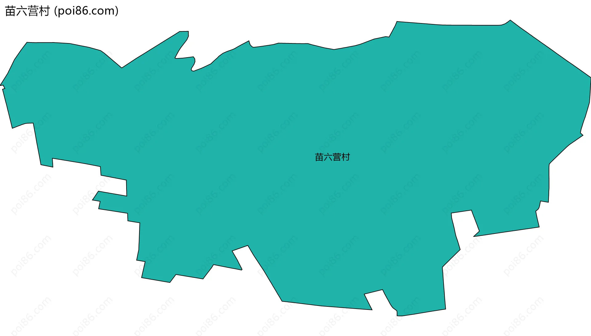 苗六营村边界地图