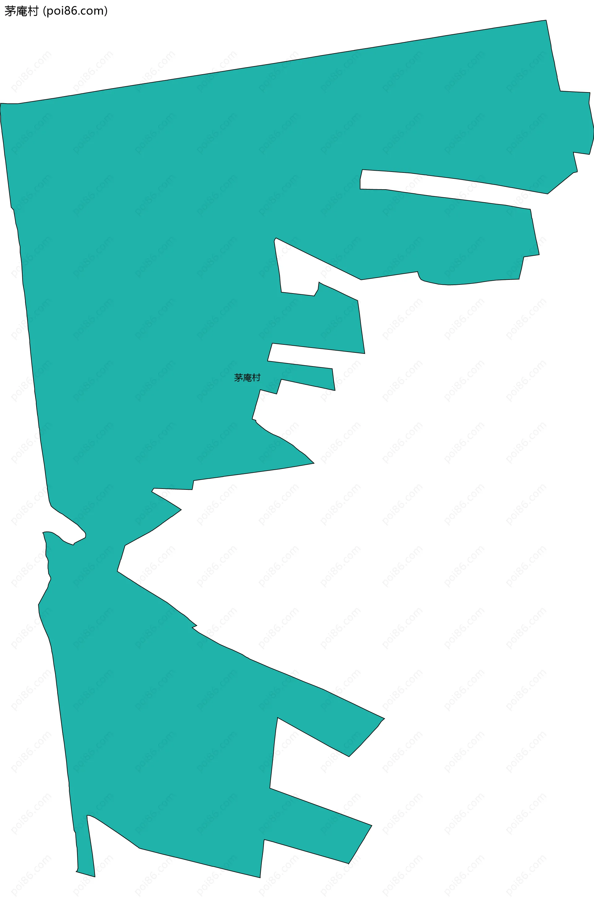 茅庵村边界地图