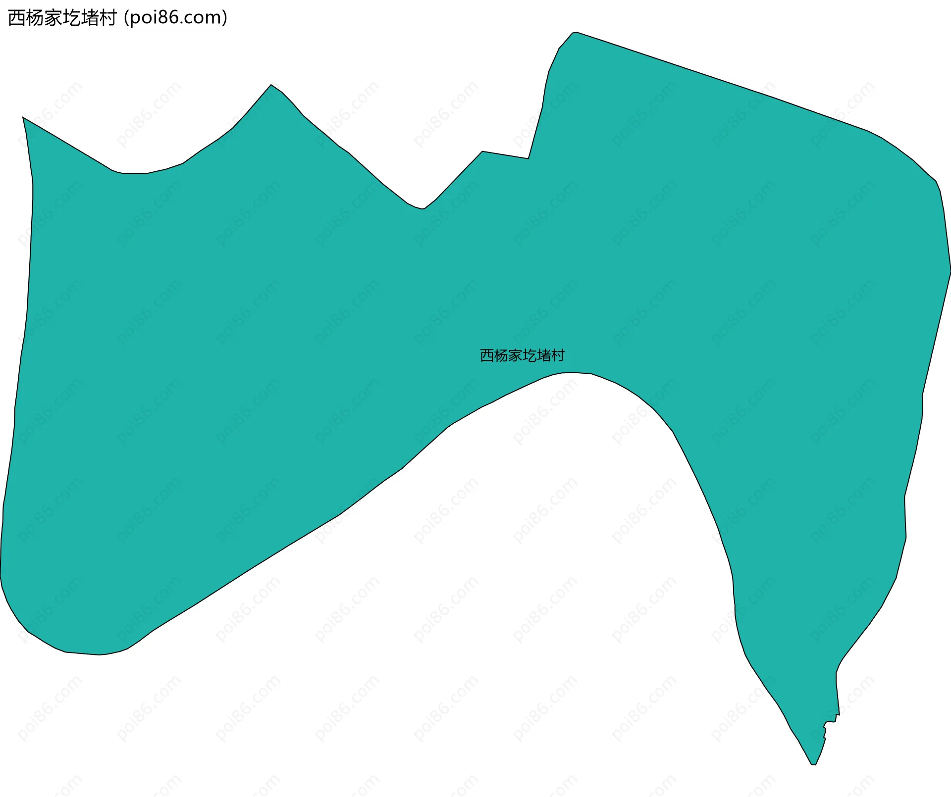 西杨家圪堵村边界地图