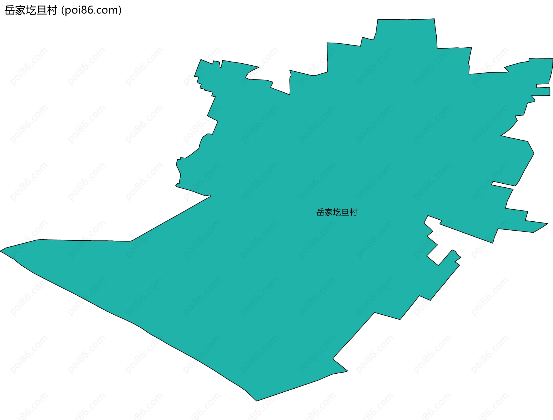 岳家圪旦村边界地图