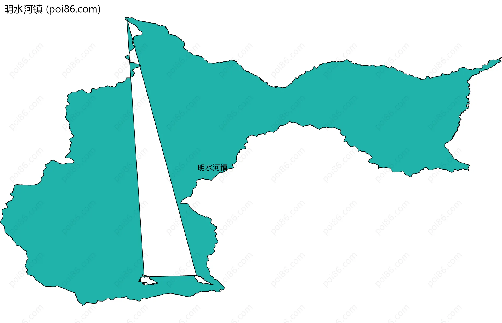明水河镇边界地图