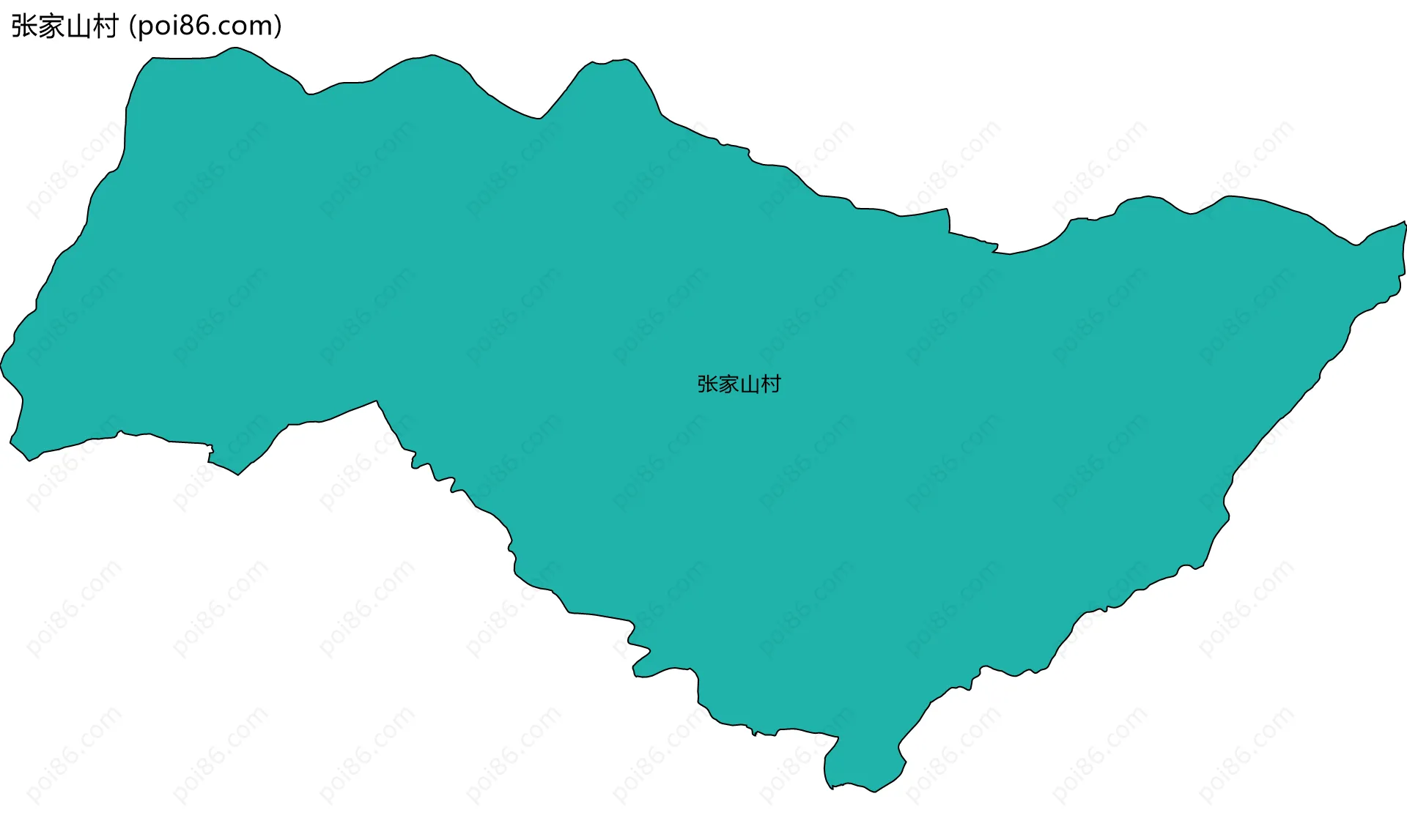 张家山村边界地图