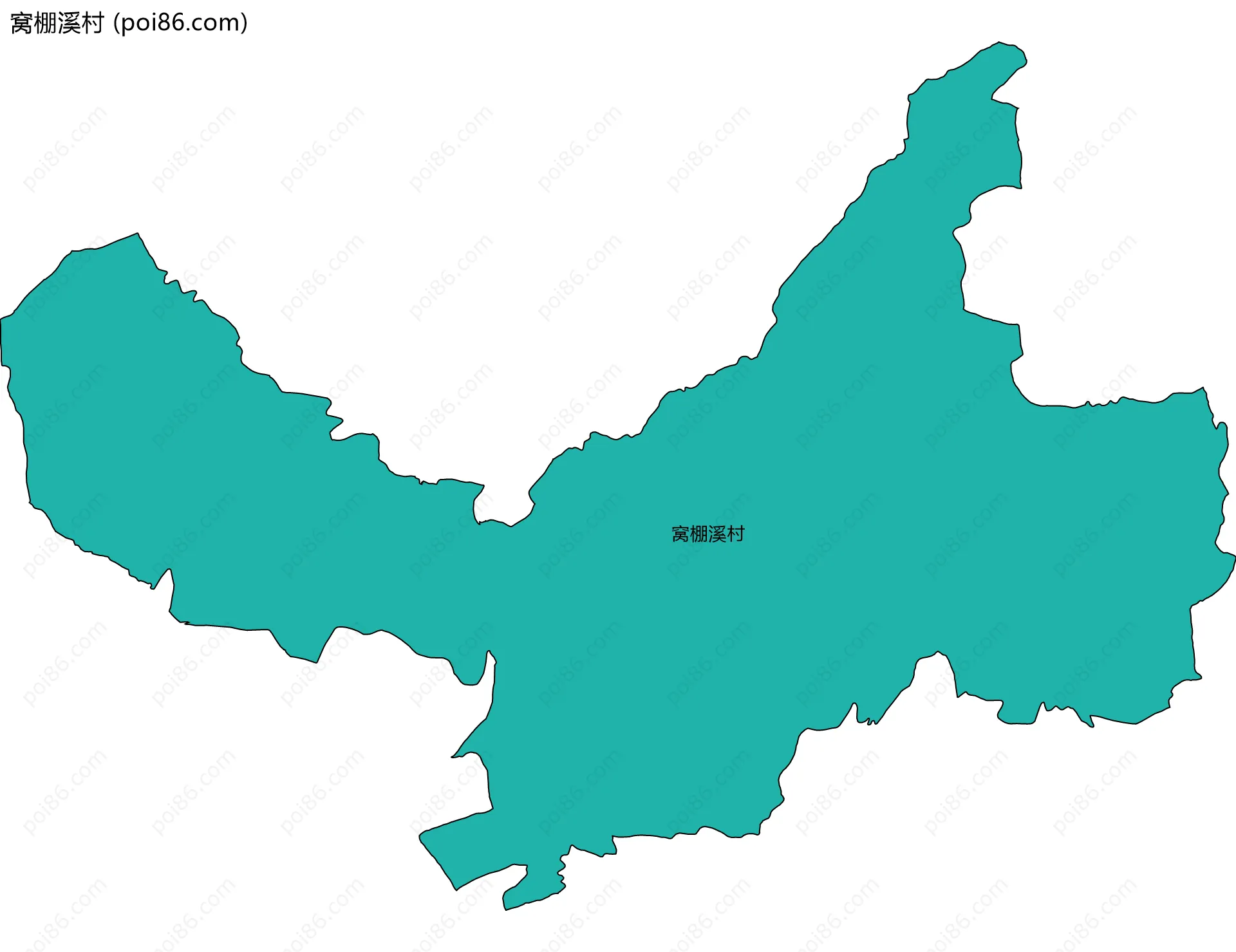 窝棚溪村边界地图