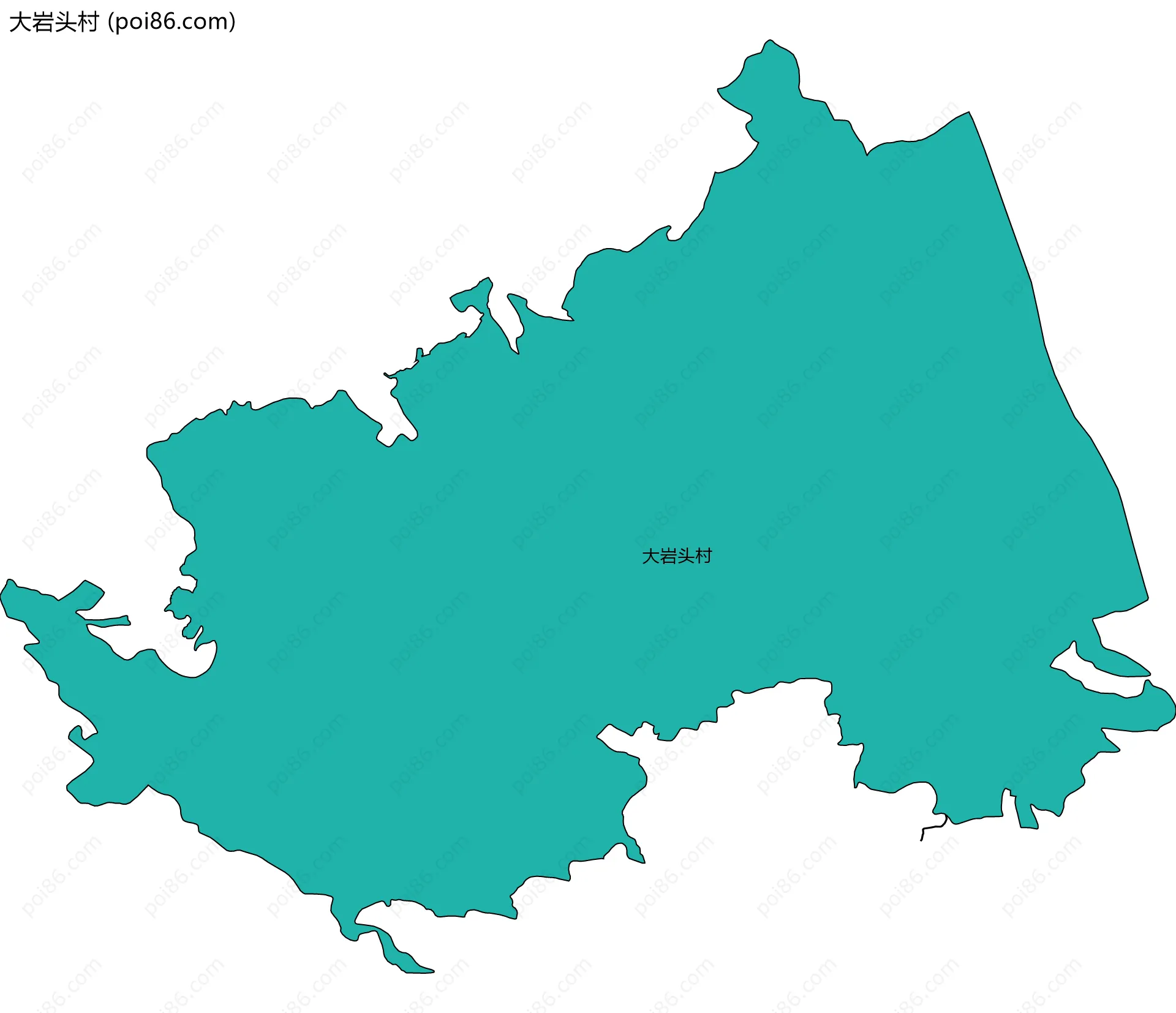 大岩头村边界地图