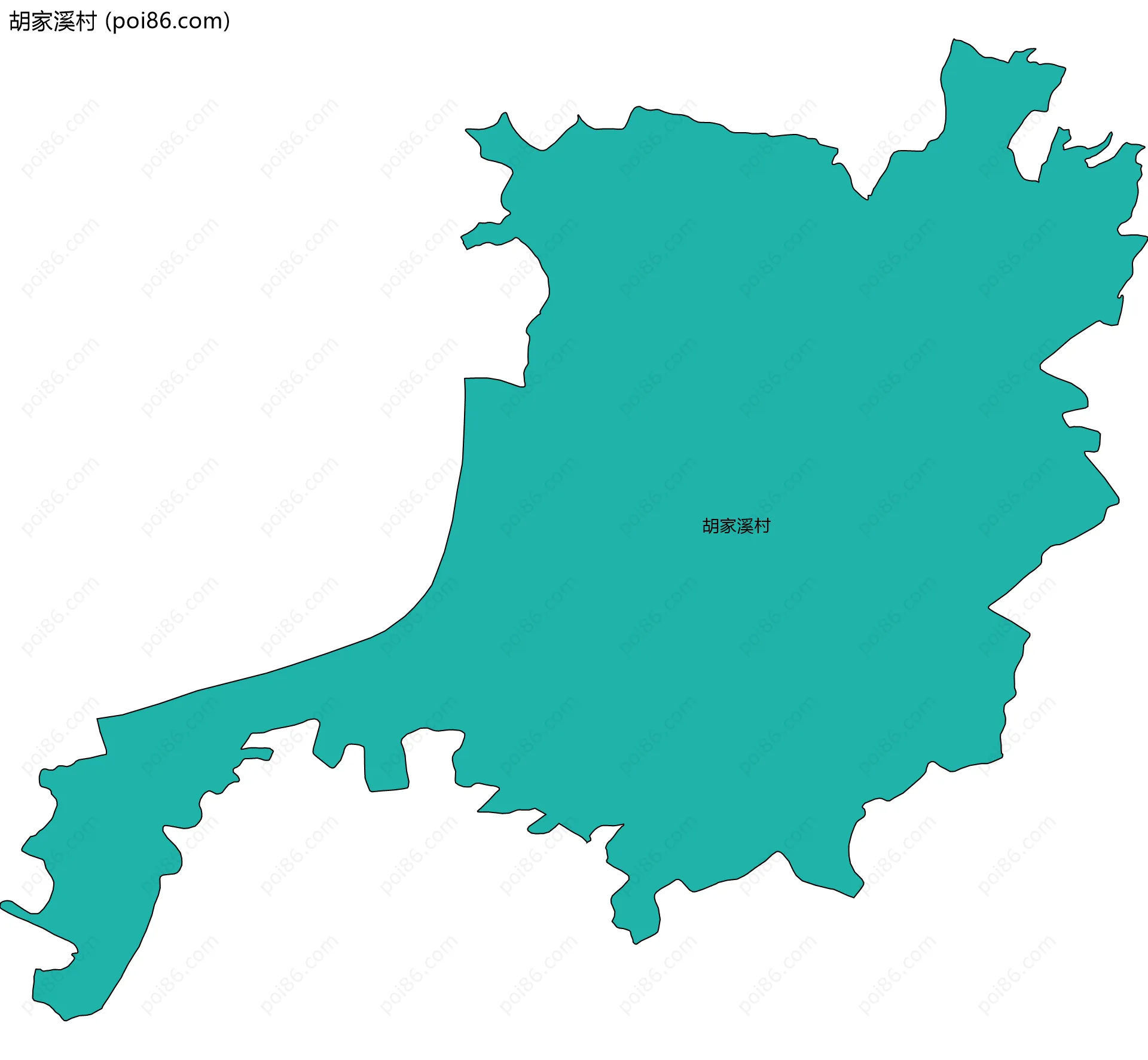 胡家溪村边界地图