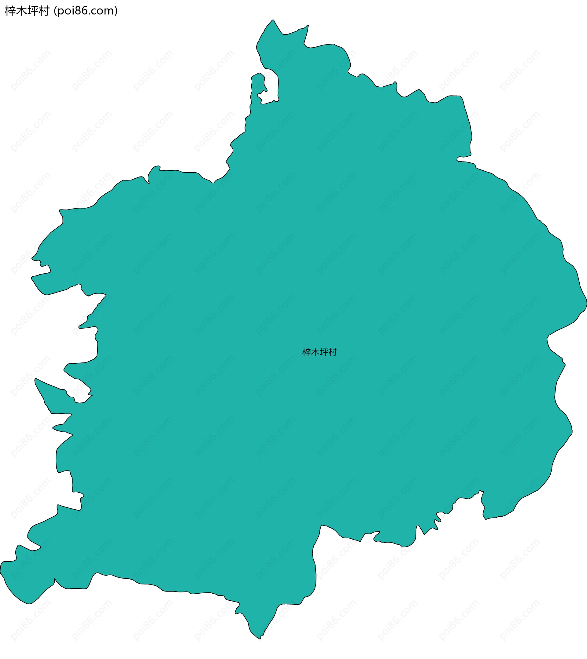 梓木坪村边界地图