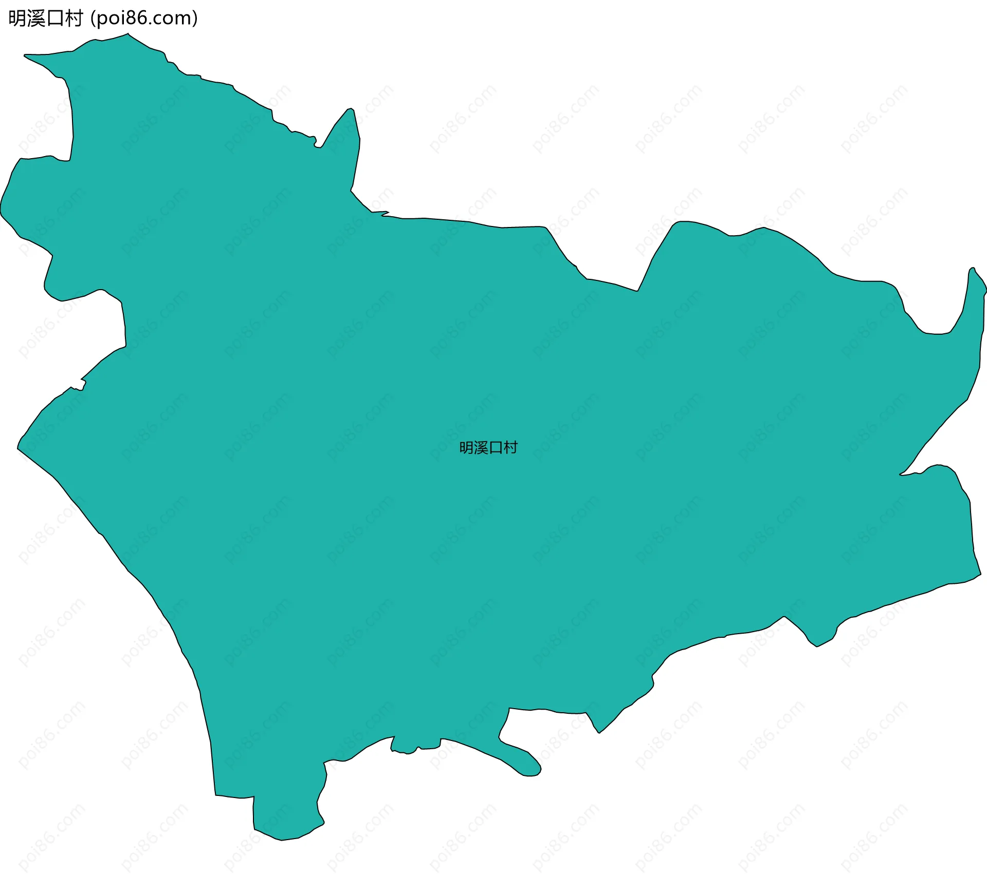 明溪口村边界地图