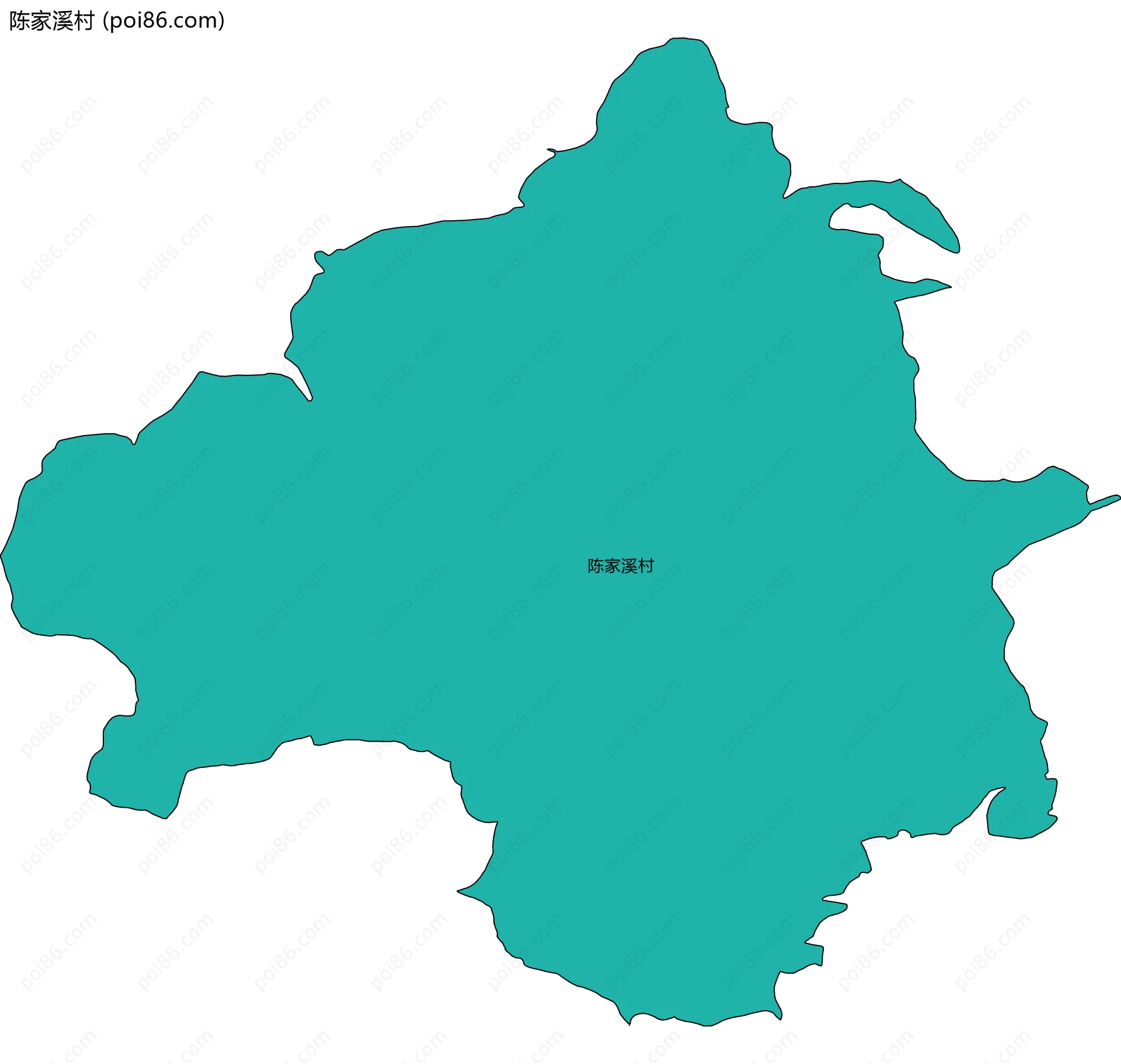 陈家溪村边界地图