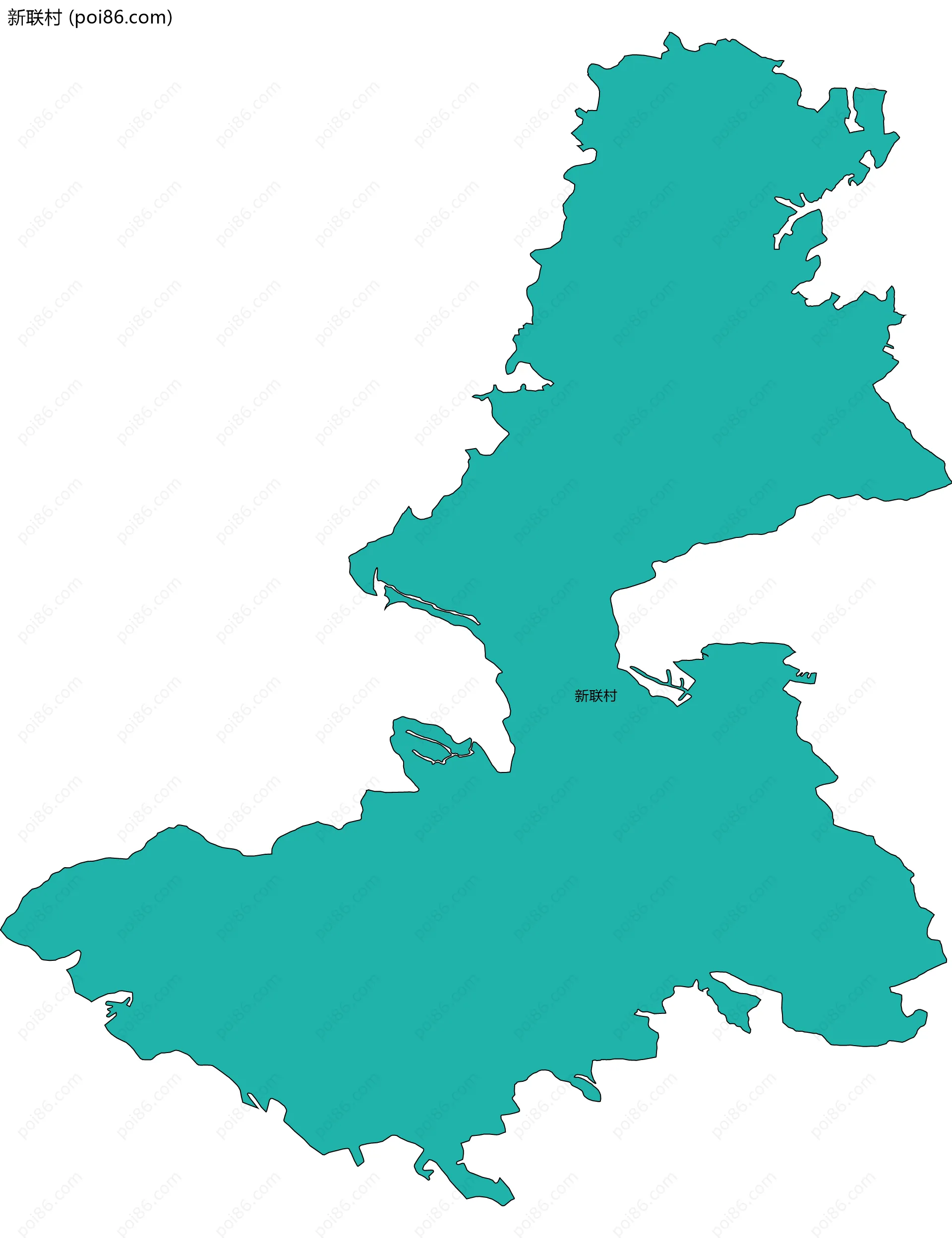 新联村边界地图