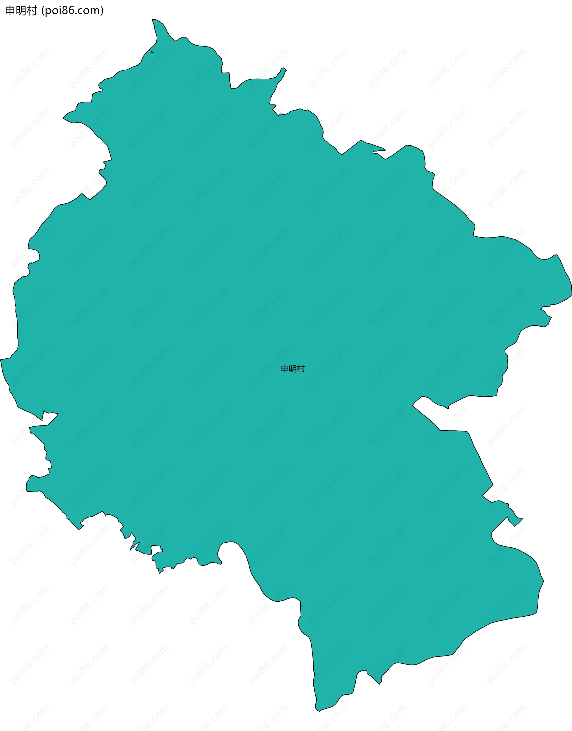 申明村边界地图