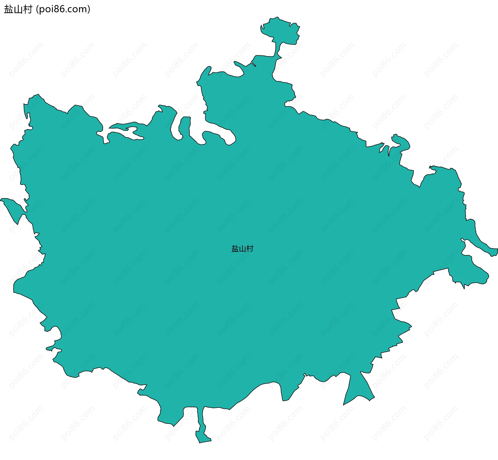 盐山村边界地图