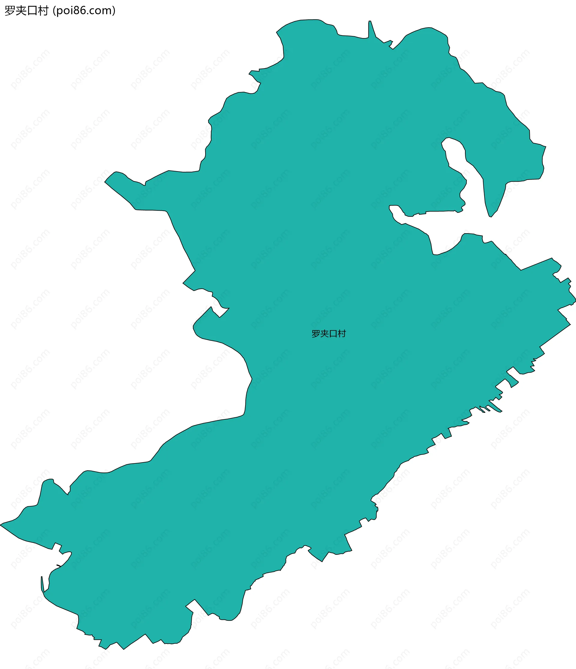 罗夹口村边界地图