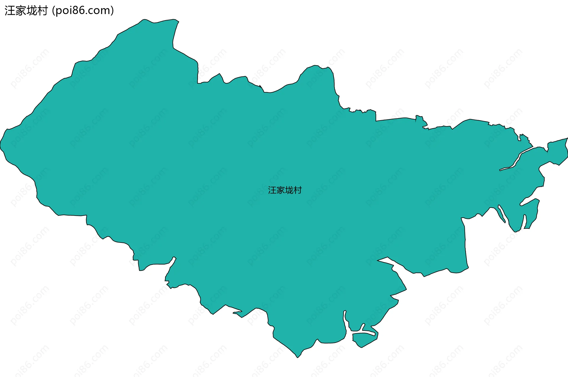 汪家垅村边界地图