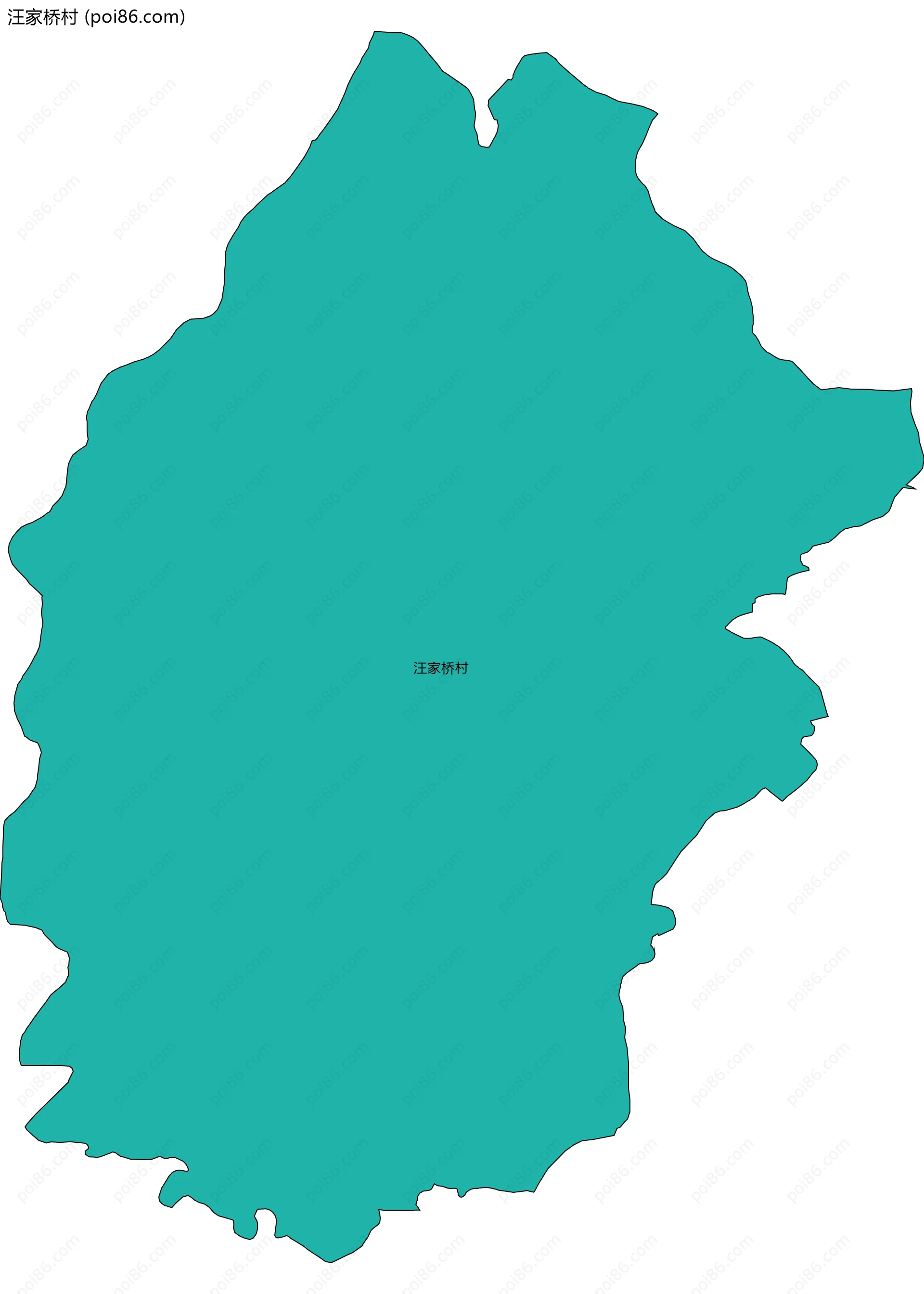 汪家桥村边界地图