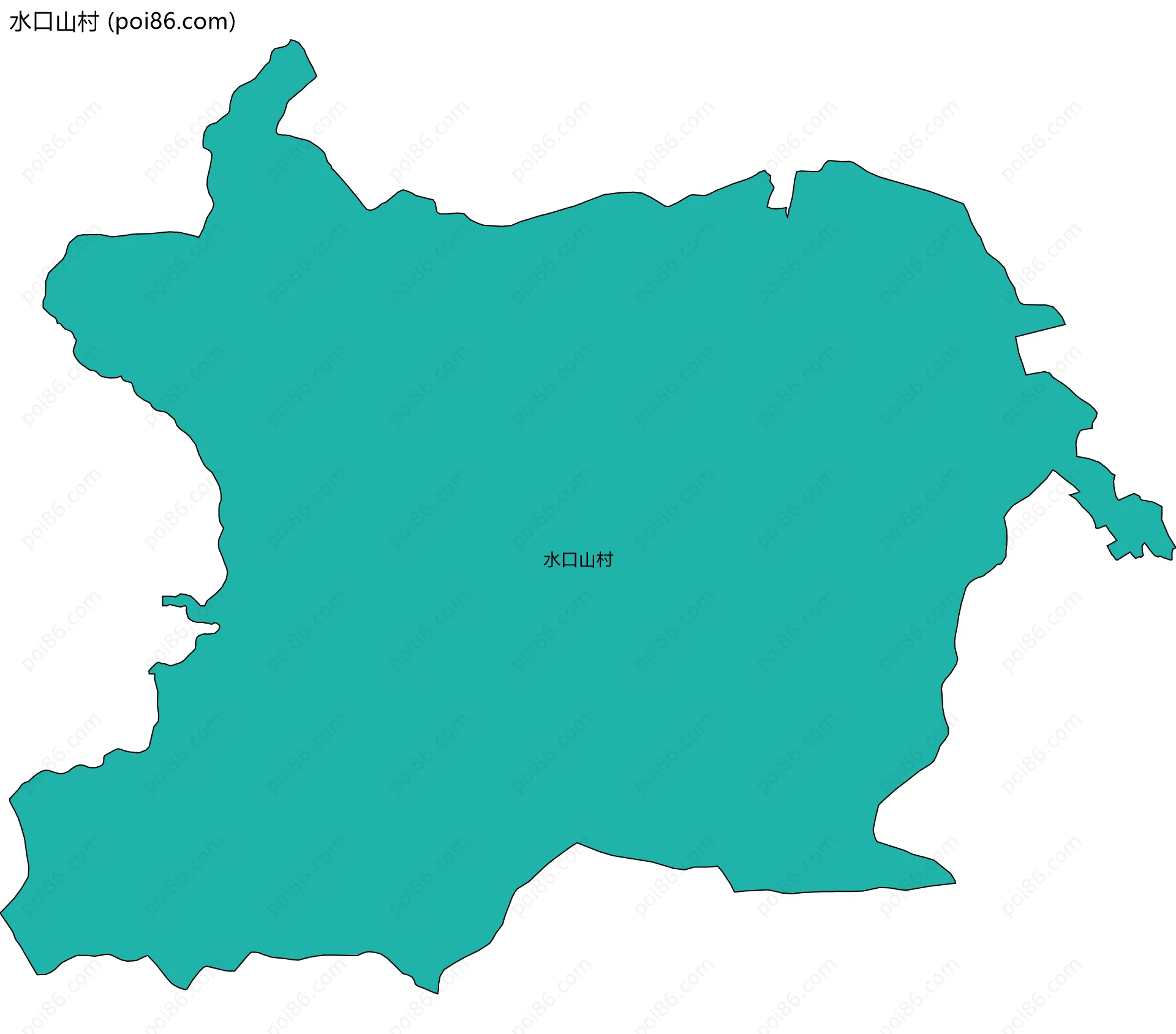 水口山村边界地图