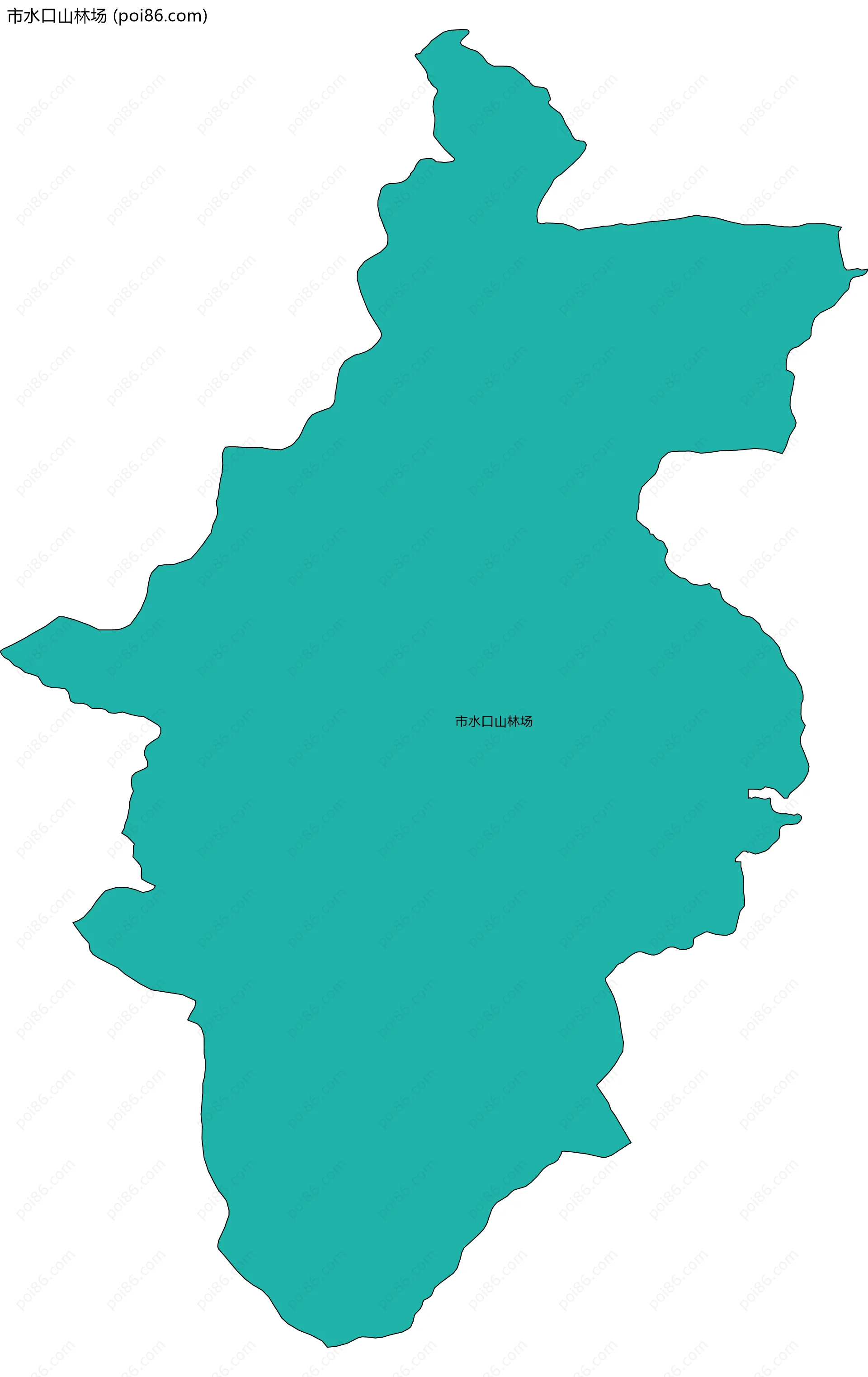 市水口山林场边界地图