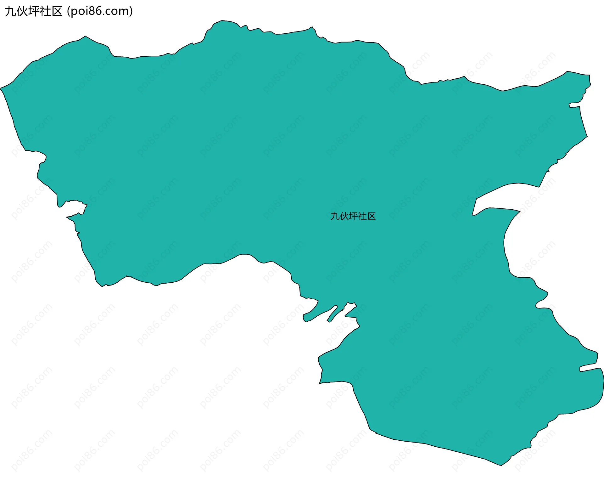 九伙坪社区边界地图