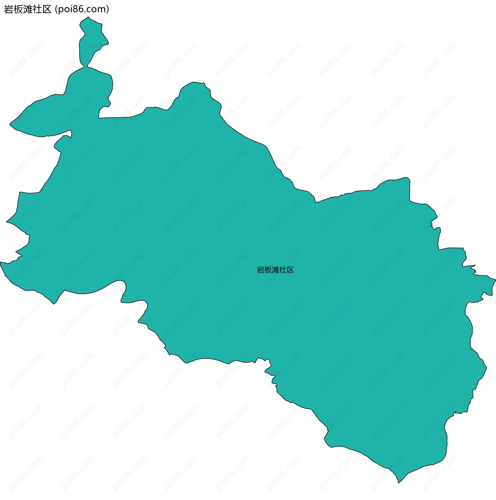 岩板滩社区边界地图