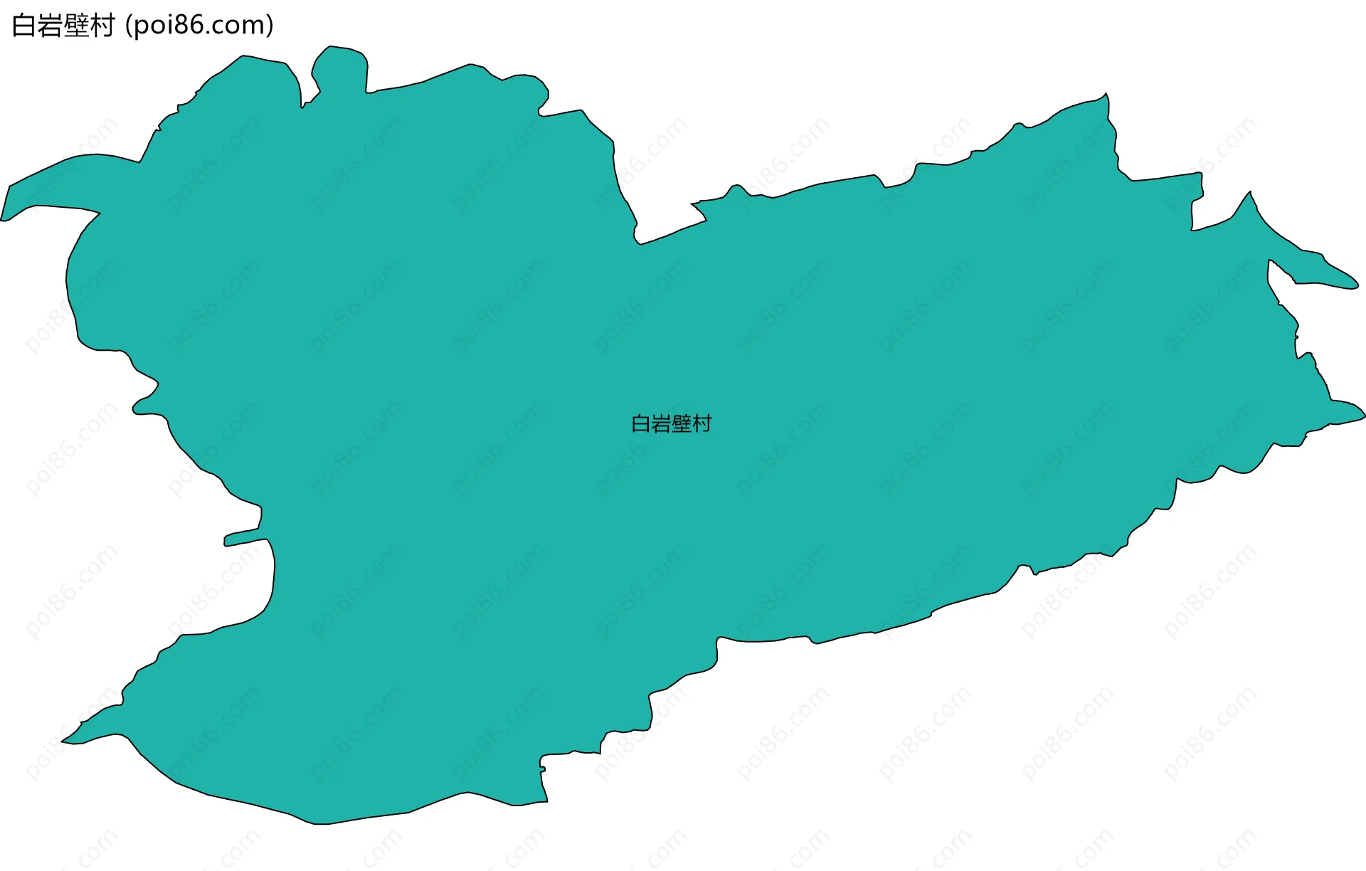 白岩壁村边界地图