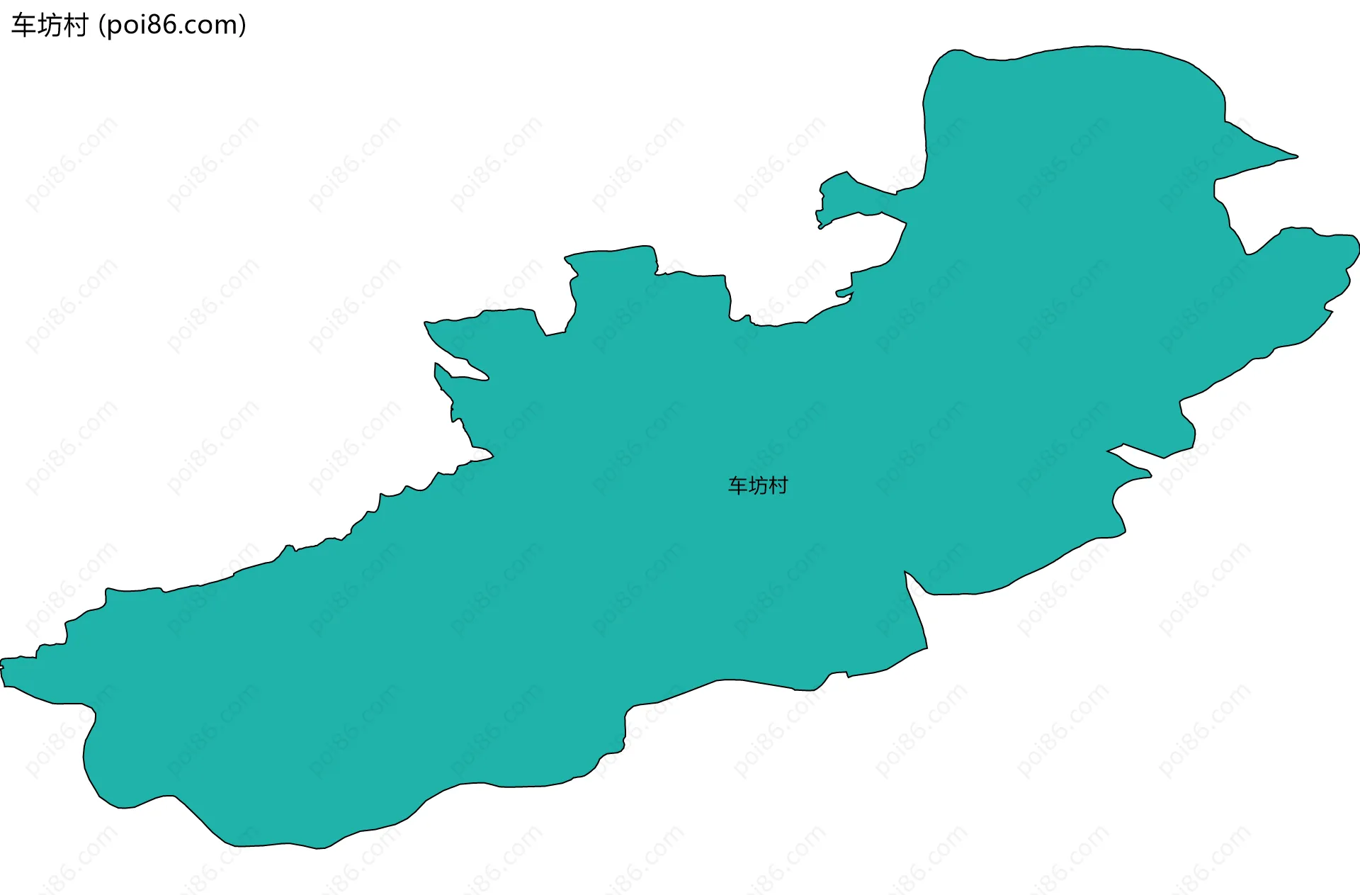 车坊村边界地图