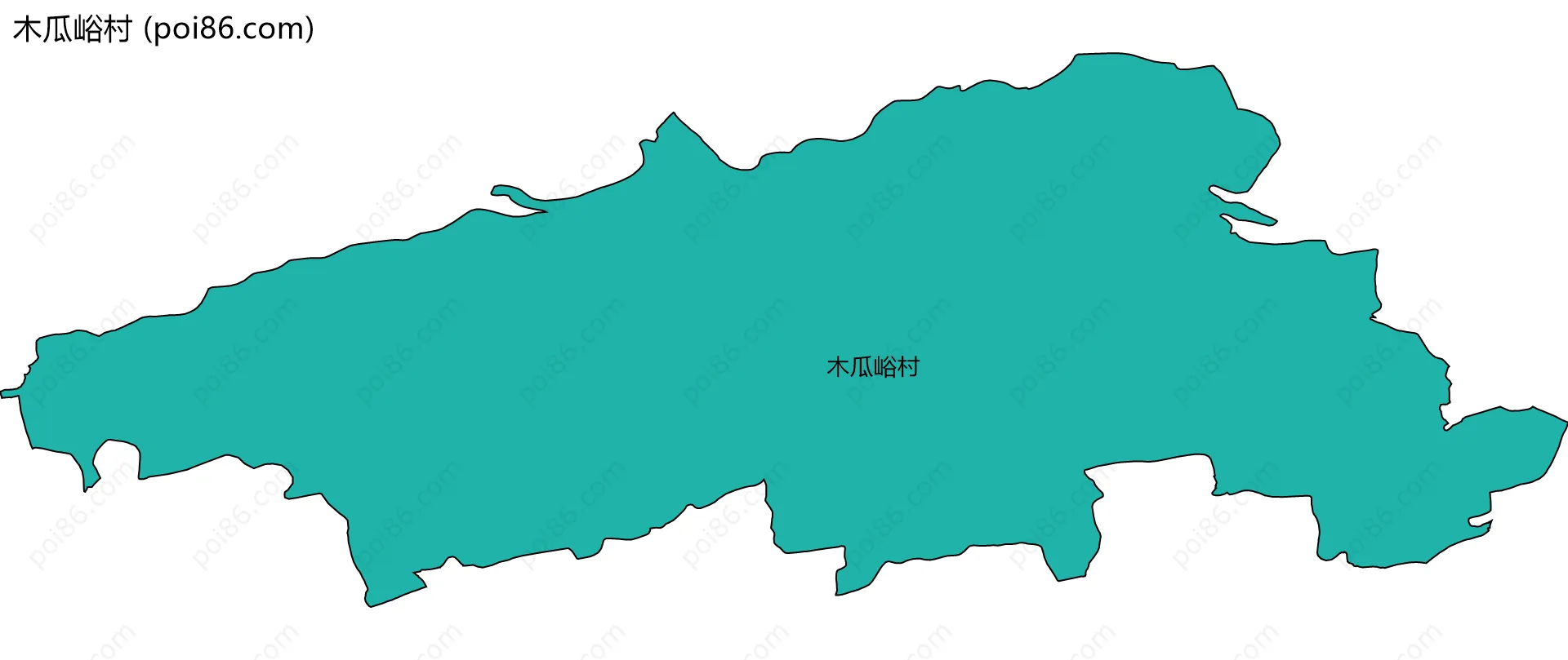 木瓜峪村边界地图