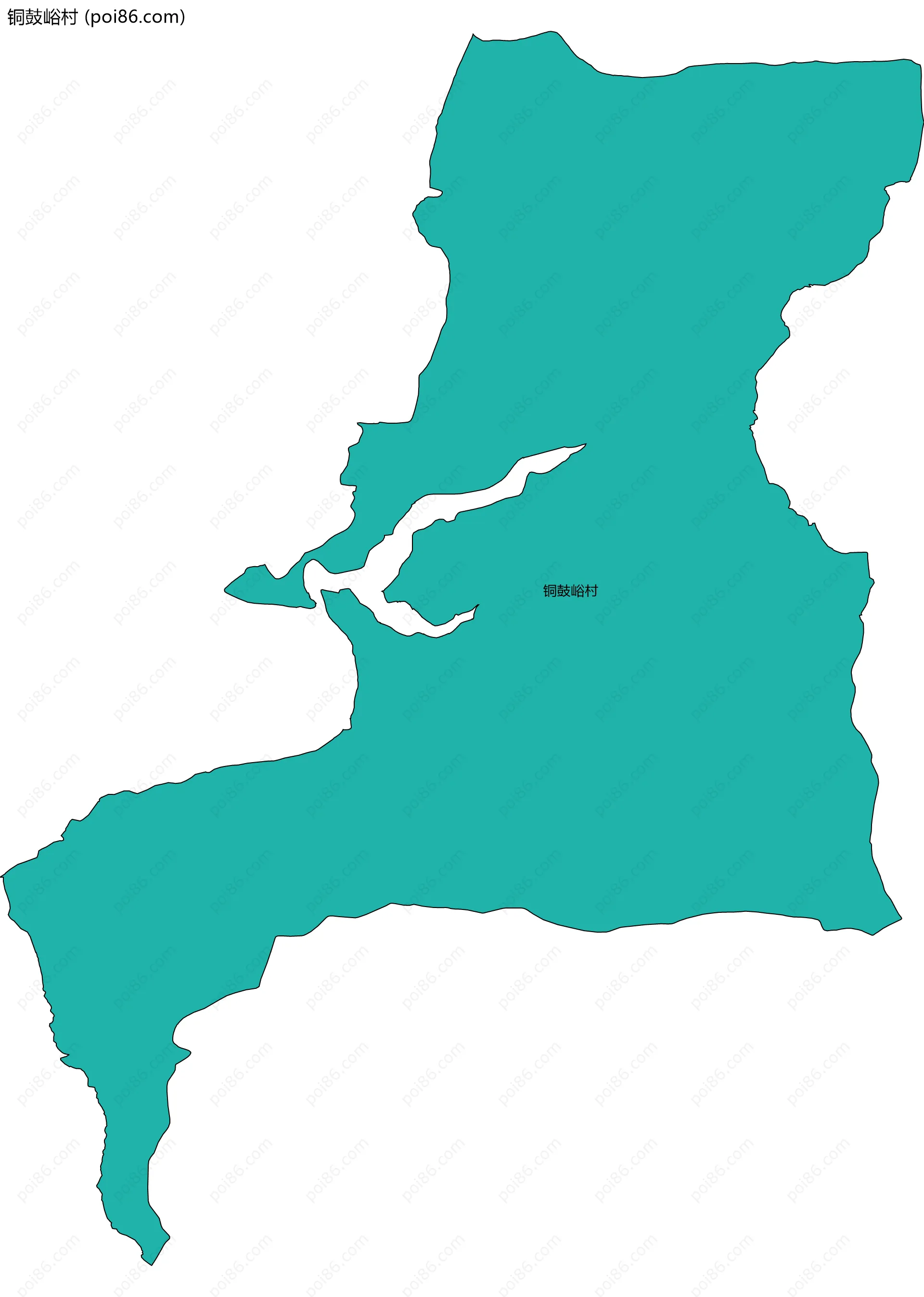 铜鼓峪村边界地图